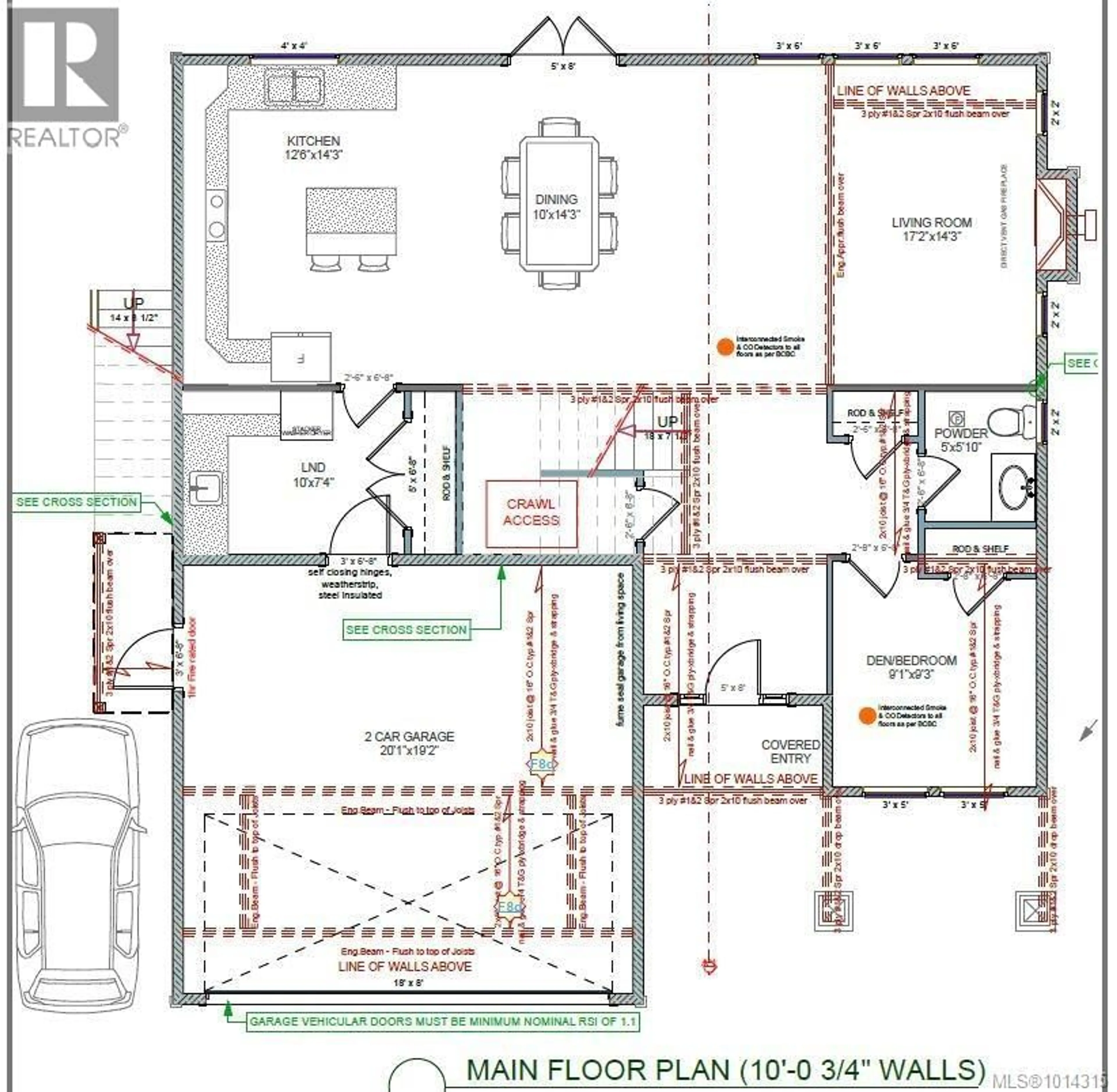 Floor plan for 4595 BECKINGHAM ROAD, Metchosin British Columbia V9C4E2