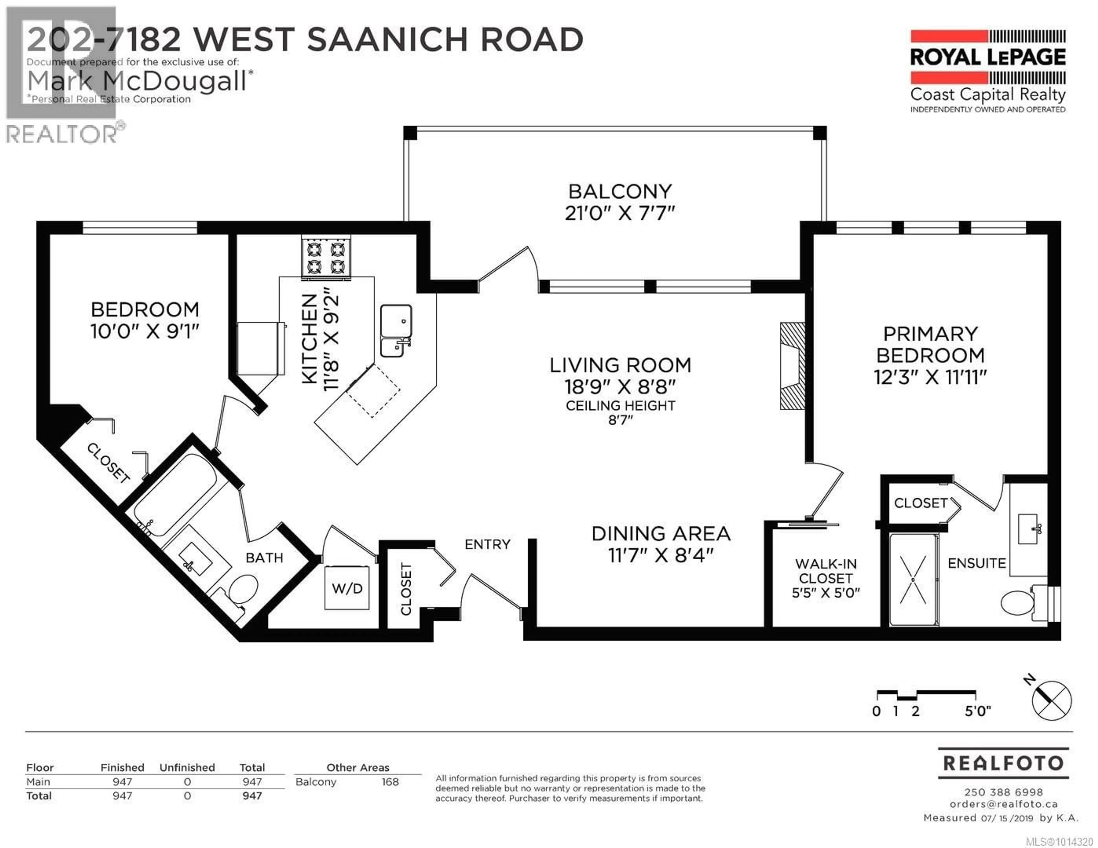 Floor plan for 202 - 7182 WEST SAANICH ROAD, Central Saanich British Columbia V8M1P2