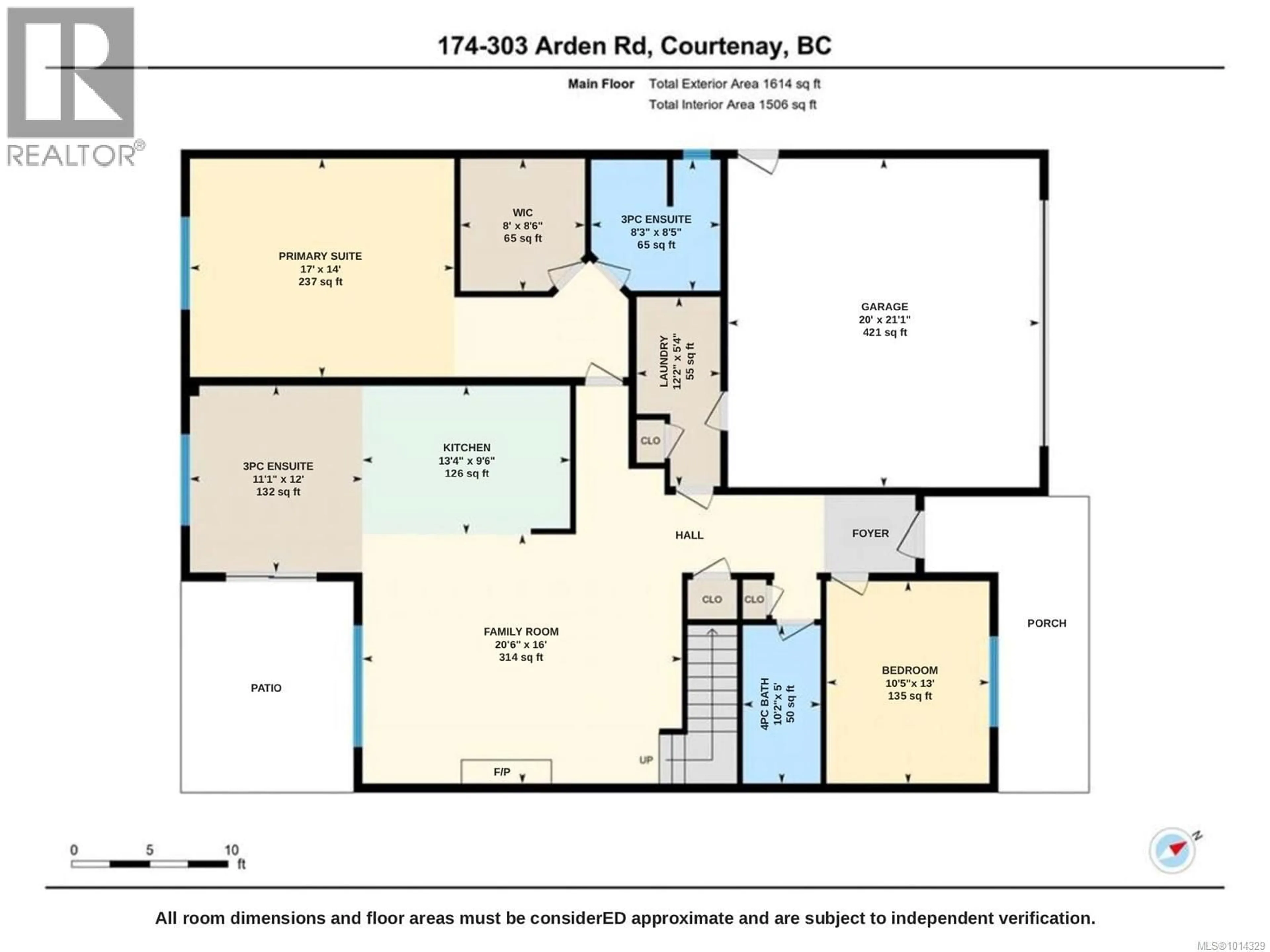 Floor plan for 174 - 303 ARDEN ROAD, Courtenay British Columbia V9N0A8