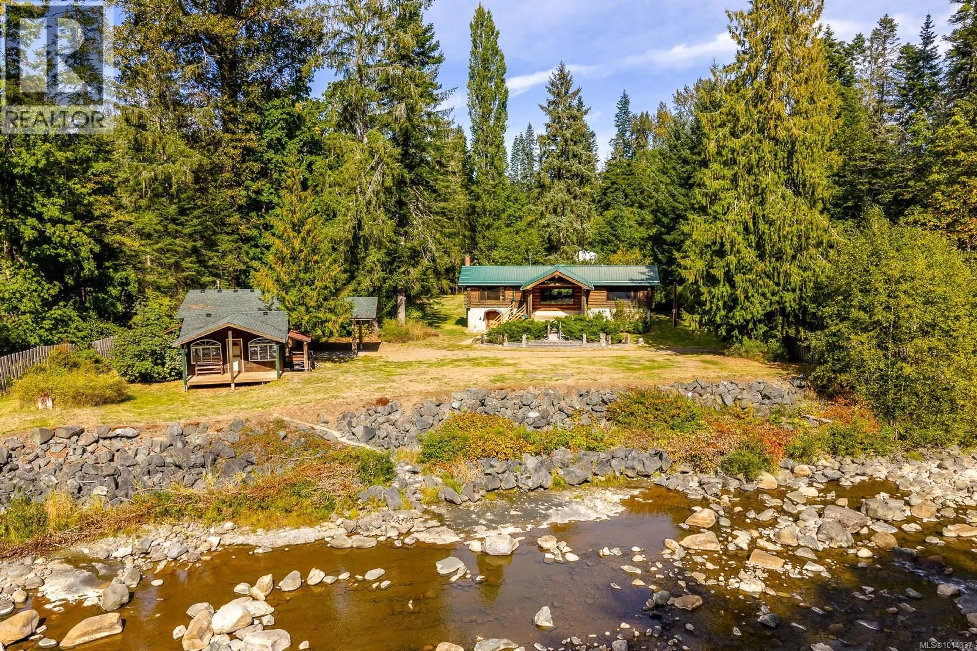 A pic from outside/outdoor area/front of a property/back of a property/a pic from drone, water/lake/river/ocean view for 4867 LORNA LANE, Campbell River British Columbia V9H1C9