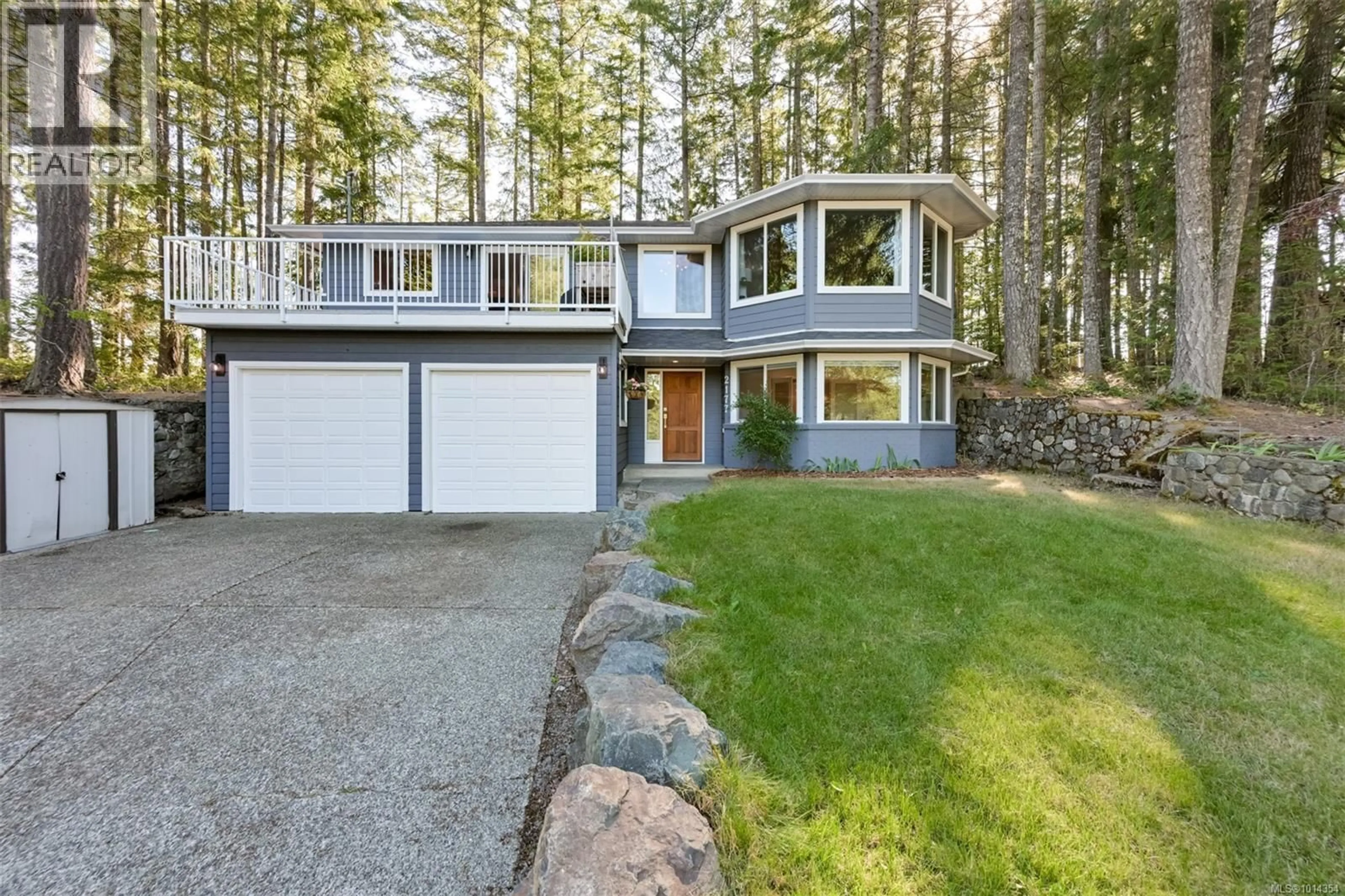 Home with vinyl exterior material, street for 2177 COLLEGE PLACE, Shawnigan Lake British Columbia V8H2H5