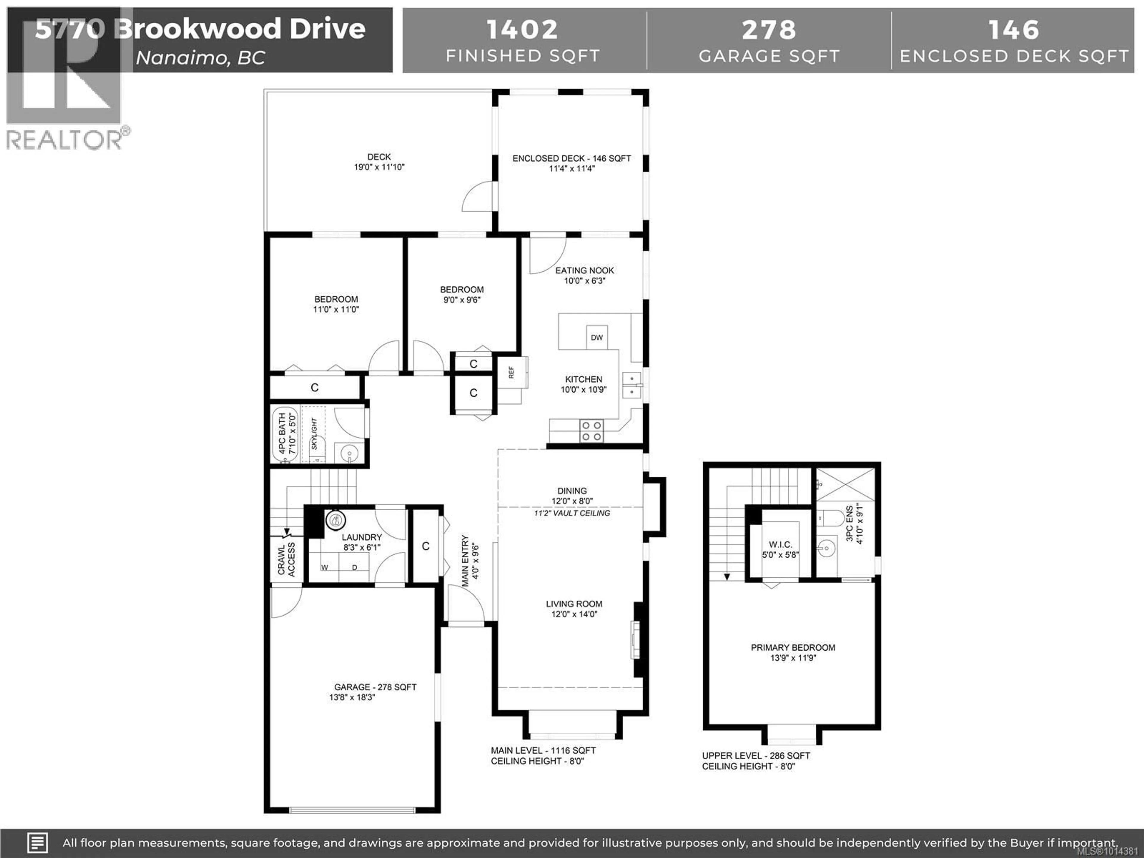 Floor plan for 5770 BROOKWOOD DRIVE, Nanaimo British Columbia V9T5P2