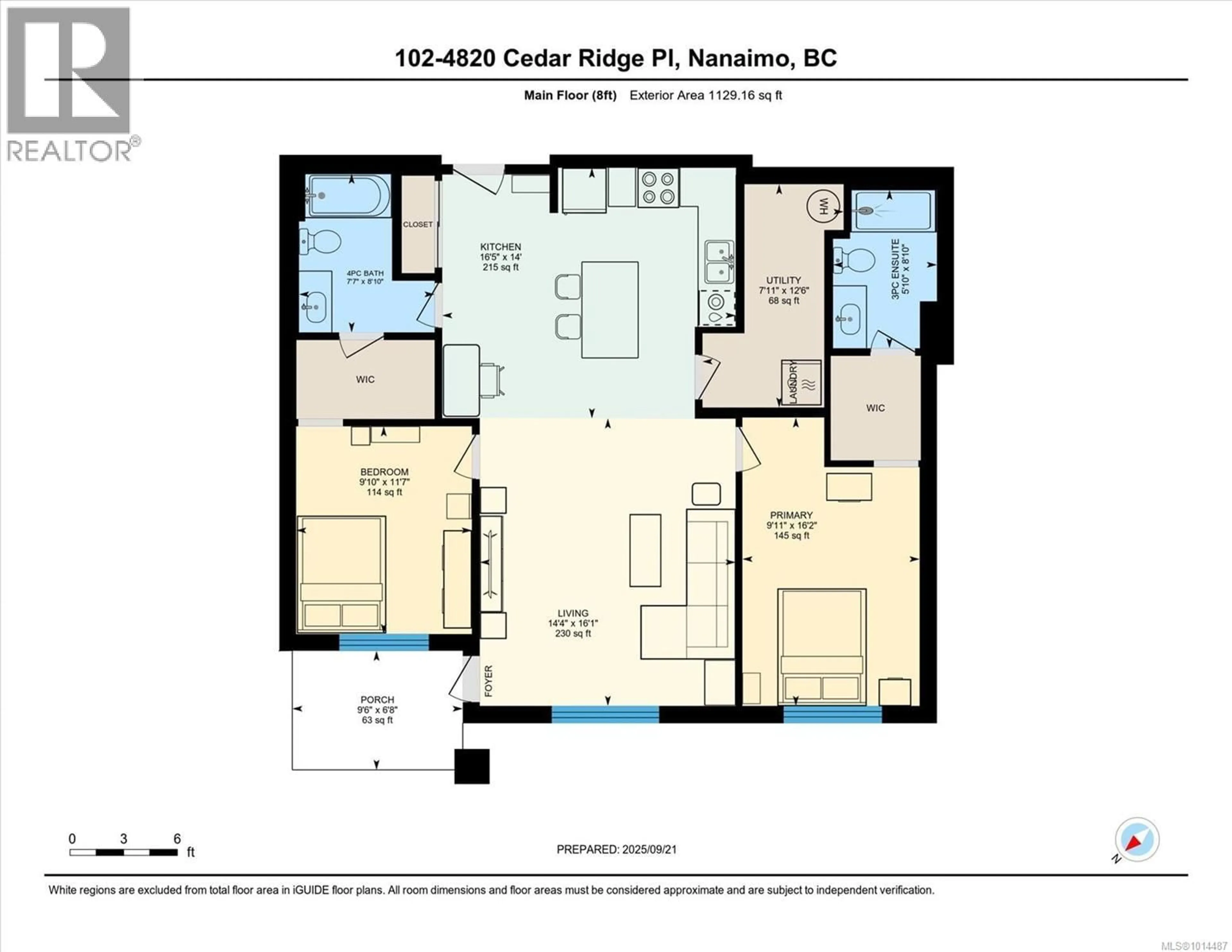 Floor plan for 102 - 4820 CEDAR RIDGE PLACE, Nanaimo British Columbia V9T0M7