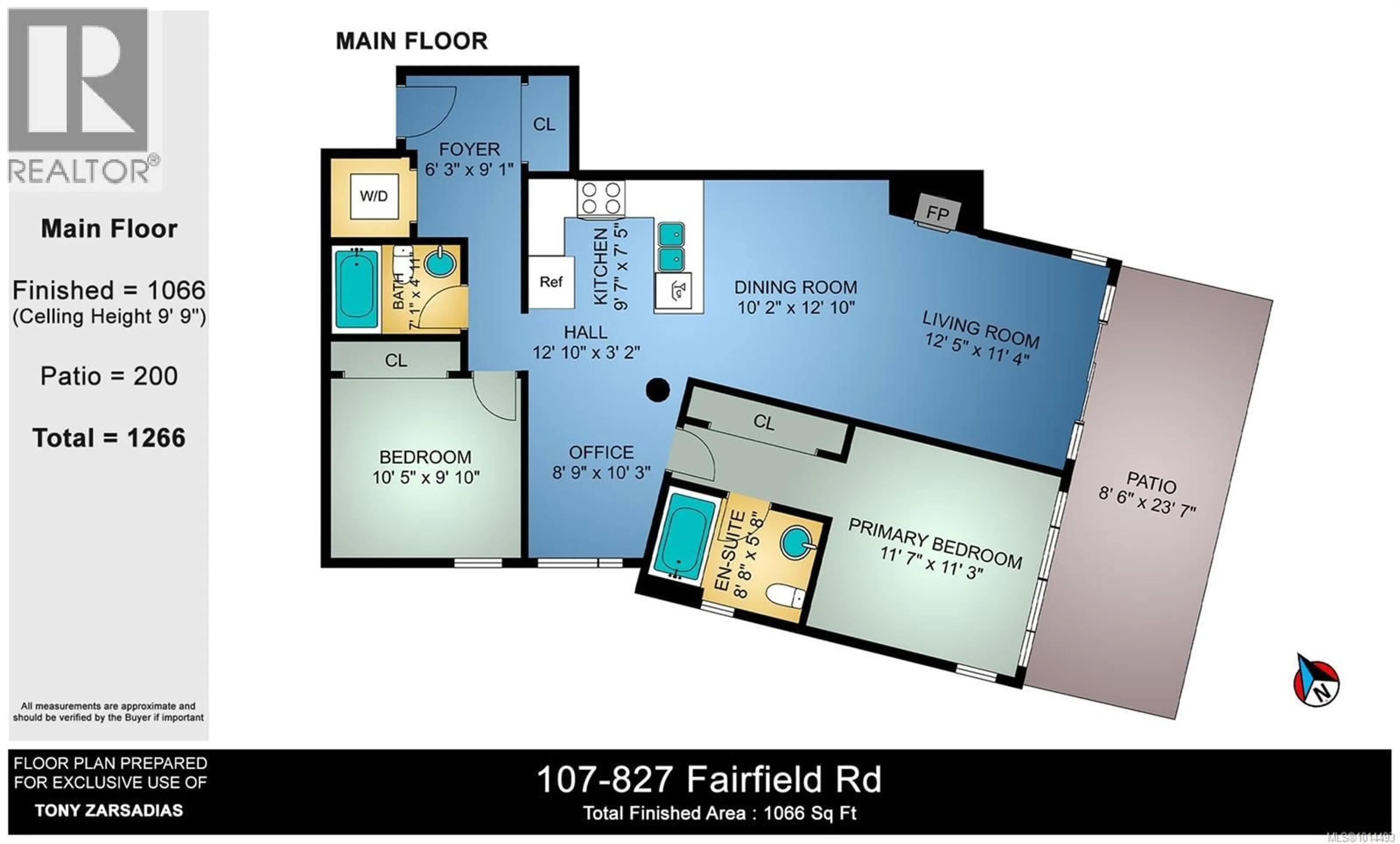 Floor plan for 107 - 827 FAIRFIELD ROAD, Victoria British Columbia V8V5B2