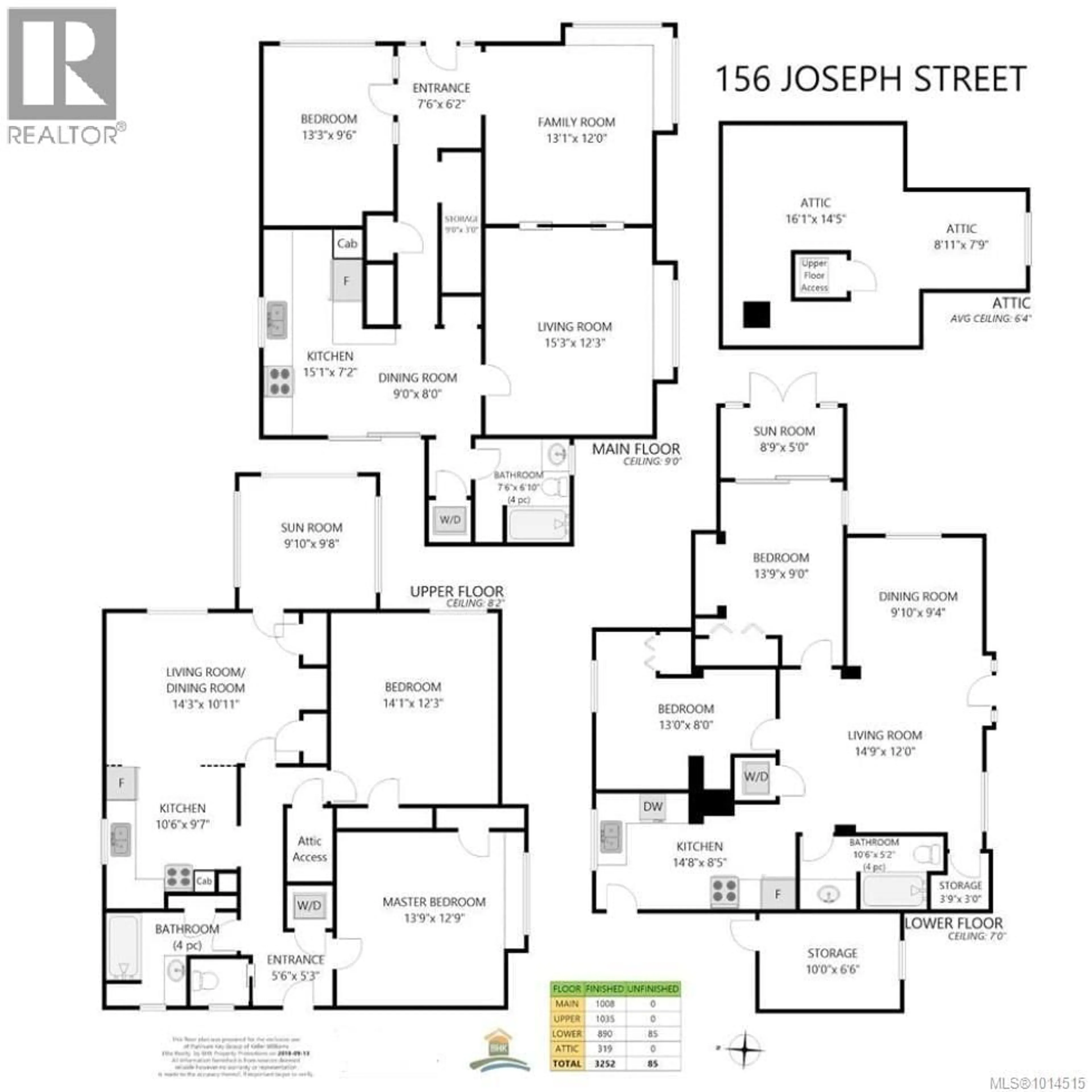Floor plan for 156 JOSEPH STREET, Victoria British Columbia V8S3H5