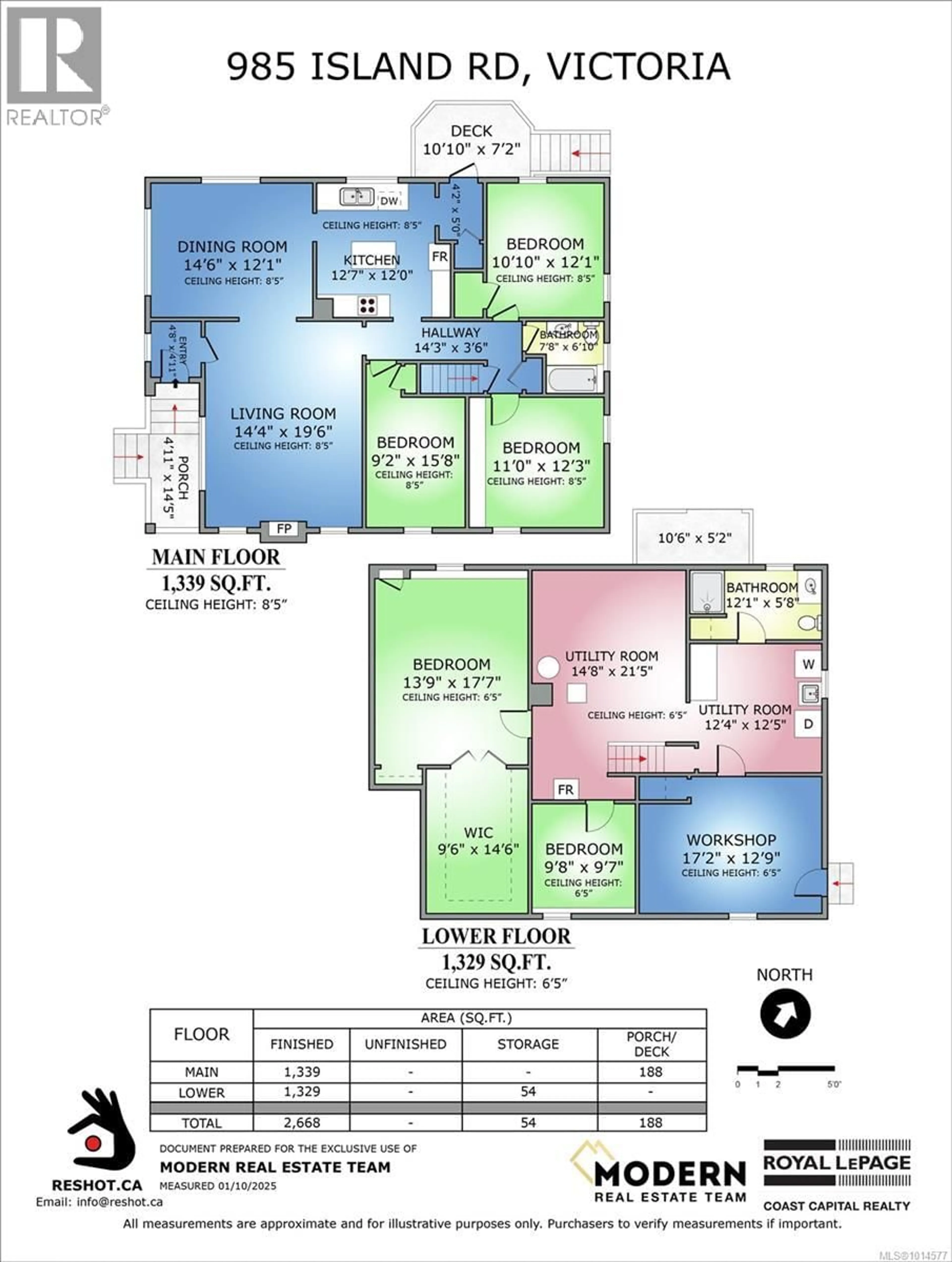 Floor plan for 985 ISLAND ROAD, Oak Bay British Columbia V8S2V1