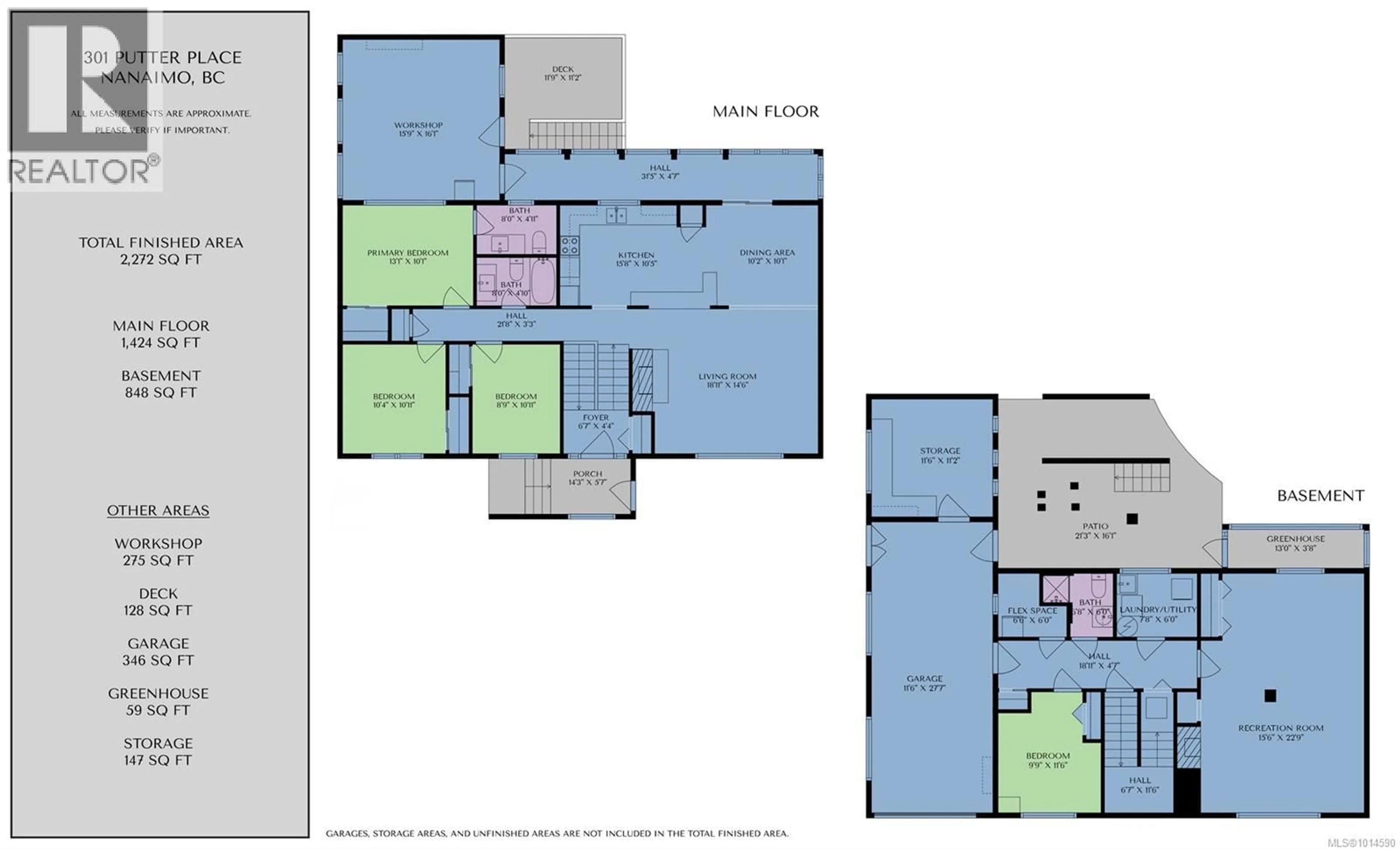 Floor plan for 301 PUTTER PLACE, Nanaimo British Columbia V9T1V2