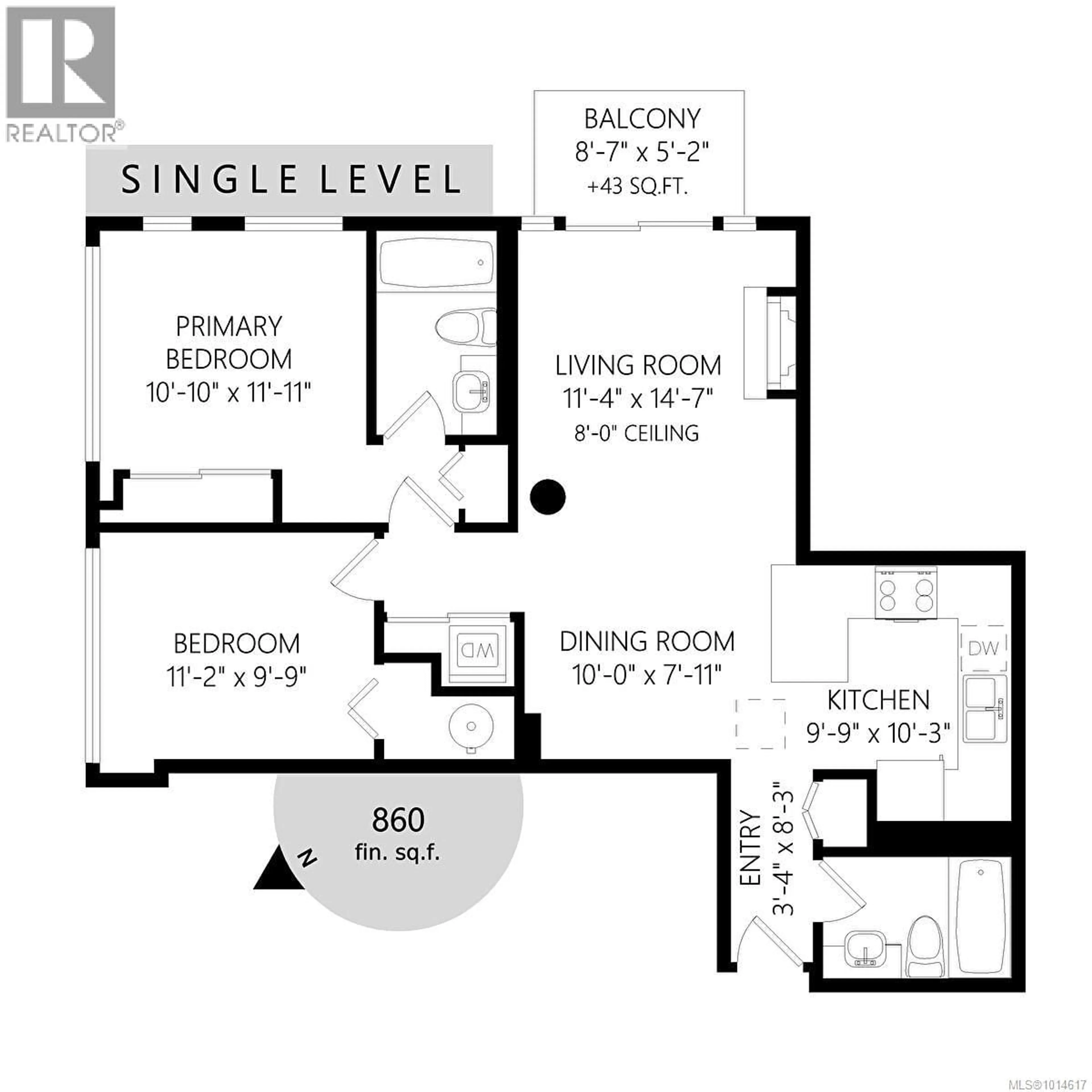 Floor plan for 606 - 827 FAIRFIELD ROAD, Victoria British Columbia V8V5B2