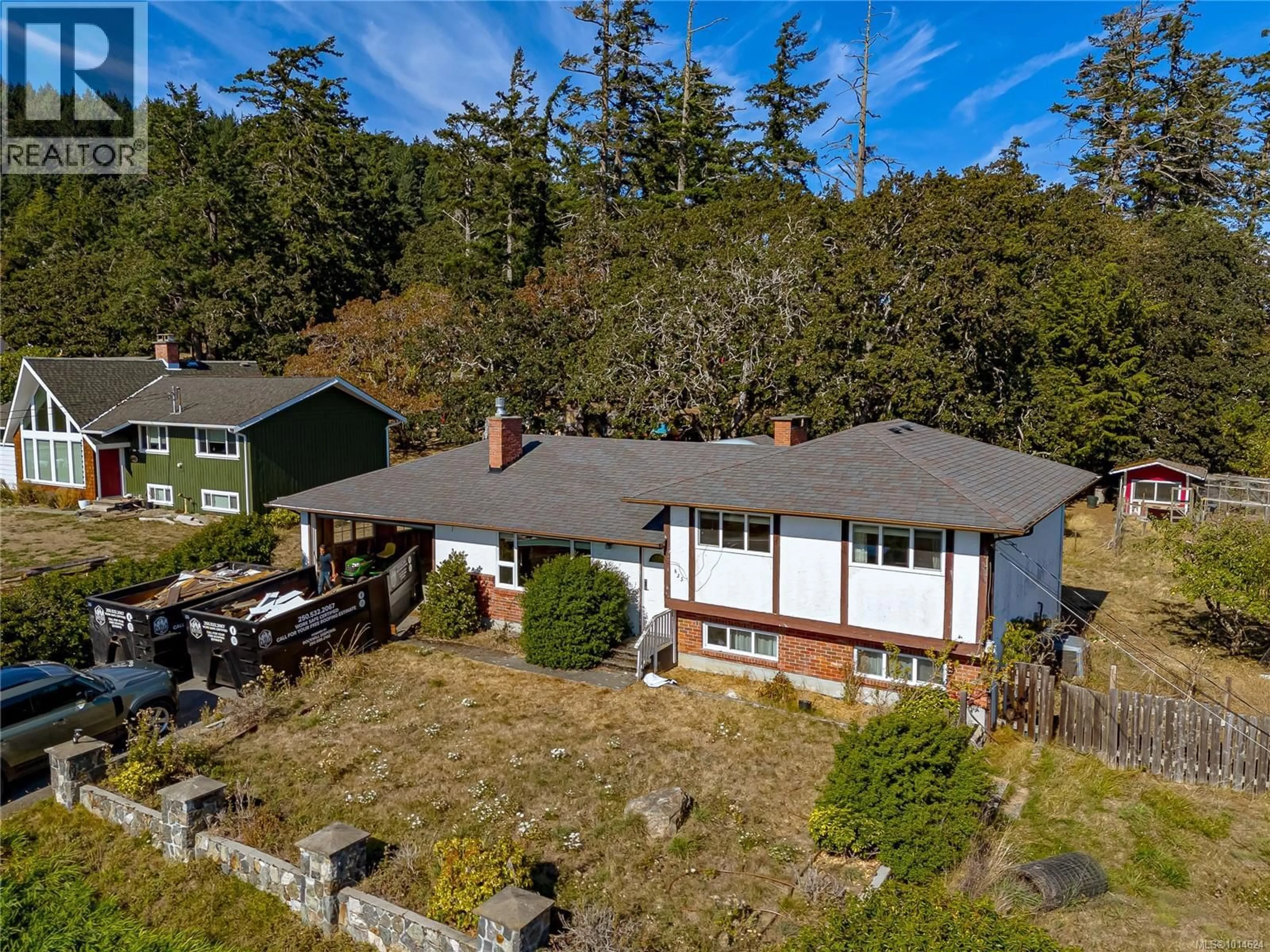 A pic from outside/outdoor area/front of a property/back of a property/a pic from drone, unknown for 635 PEARS ROAD, Metchosin British Columbia V9C3Z6
