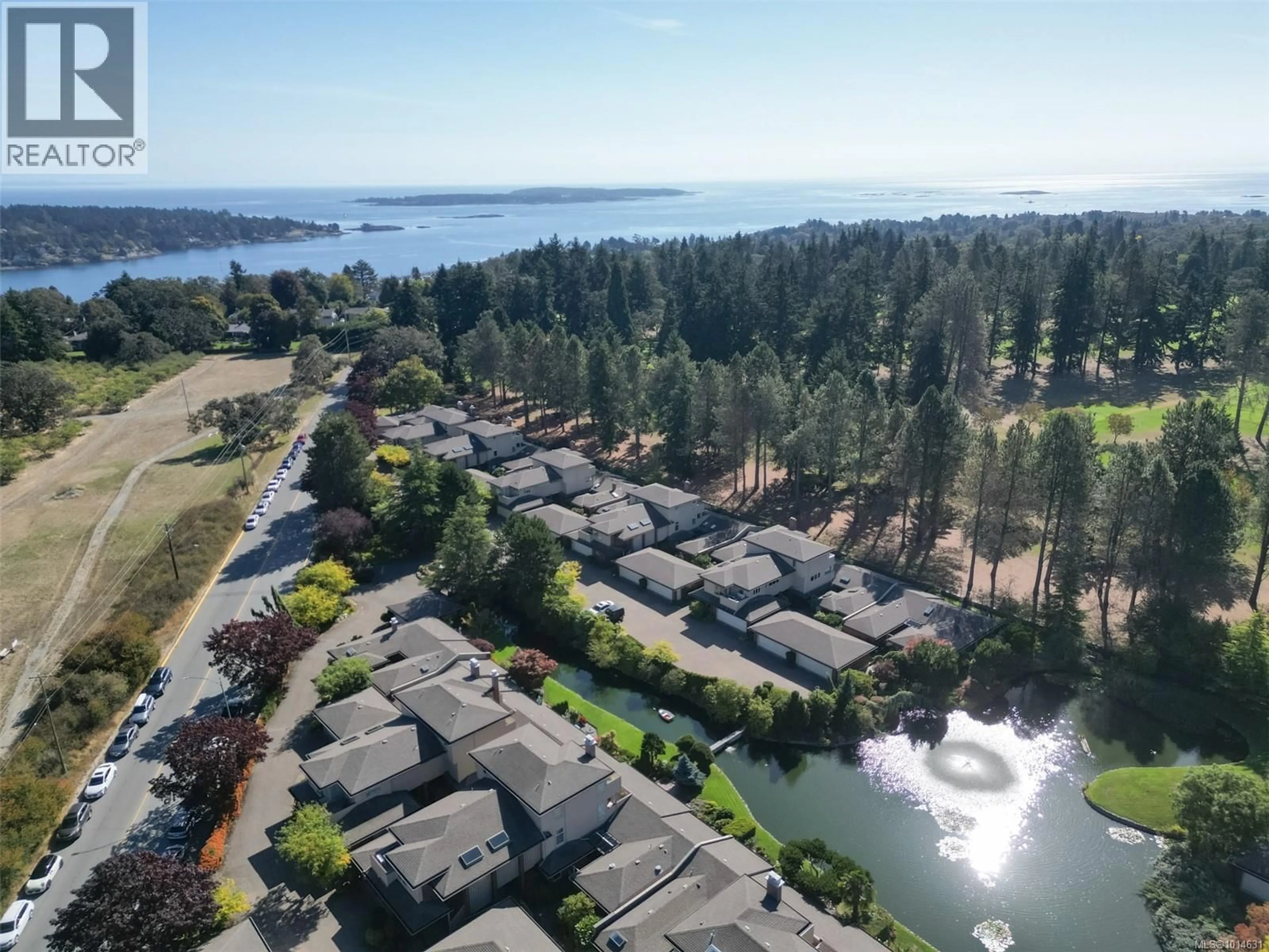 A pic from outside/outdoor area/front of a property/back of a property/a pic from drone, water/lake/river/ocean view for 110 - 2345 CEDAR HILL CROSS ROAD, Oak Bay British Columbia V8P3M8