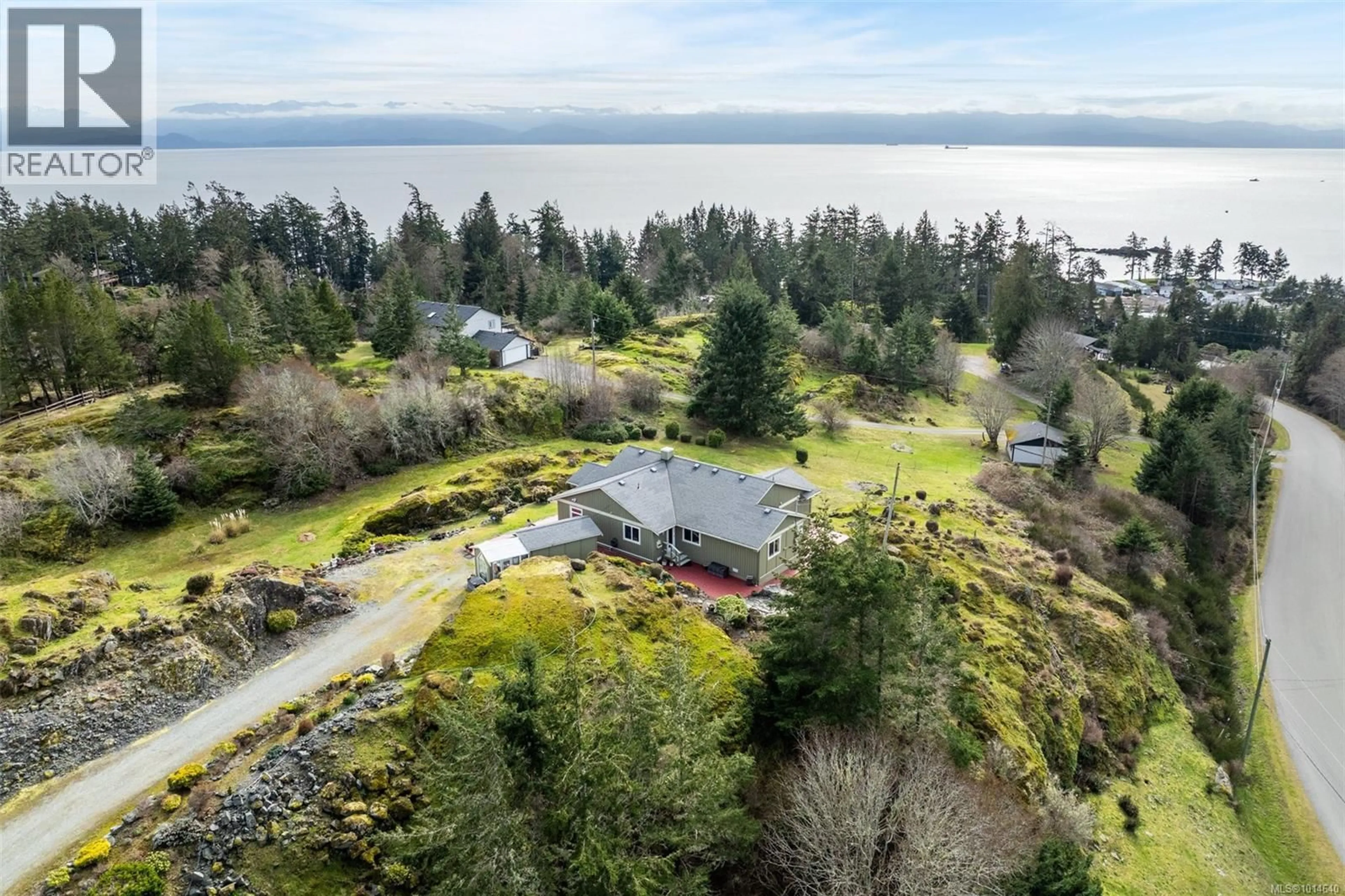 A pic from outside/outdoor area/front of a property/back of a property/a pic from drone, water/lake/river/ocean view for 2243 CARPENTER ROAD, Sooke British Columbia V9Z0R1
