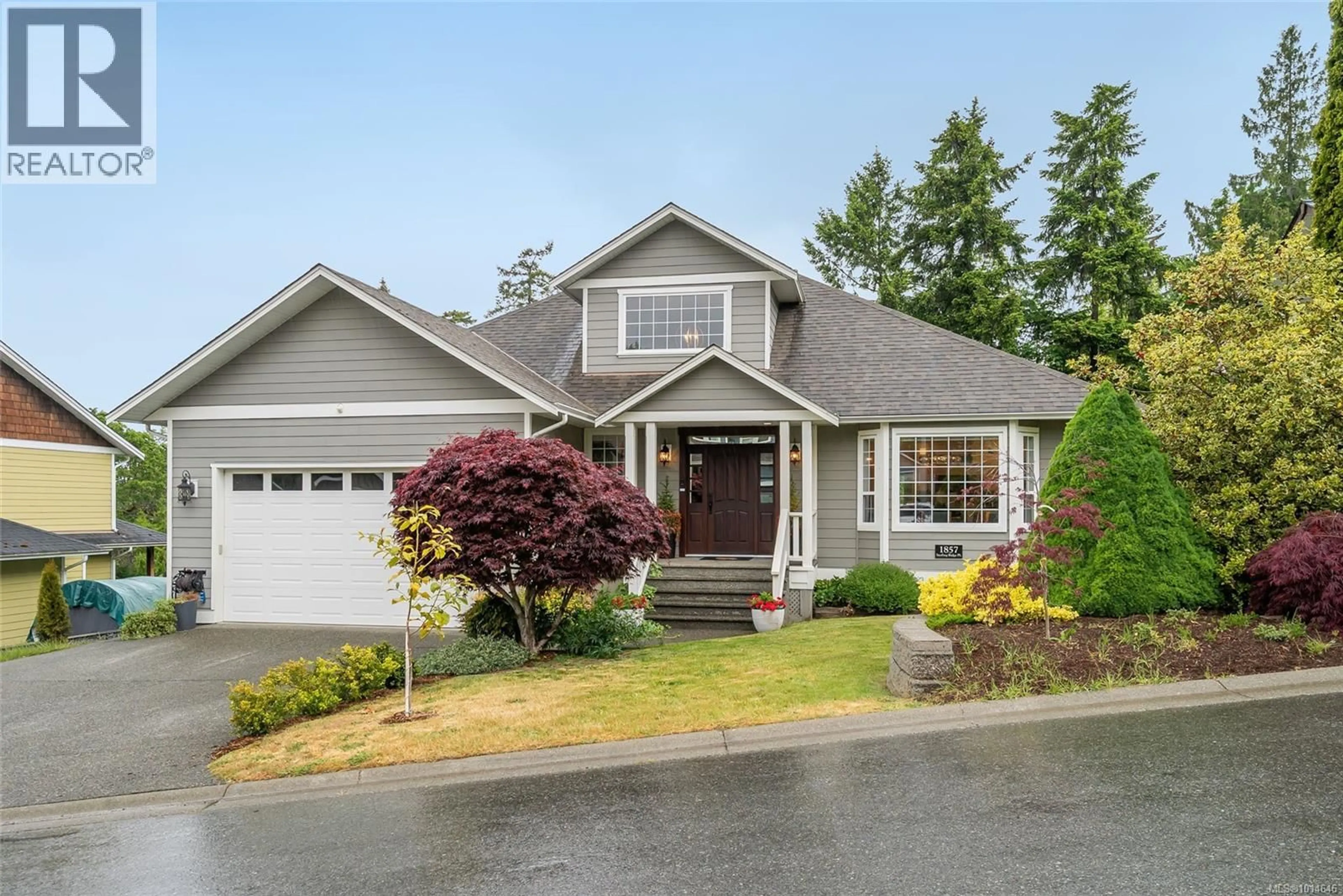 Home with vinyl exterior material, street for 1857 STERLING RIDGE PLACE, Duncan British Columbia V9L5N2