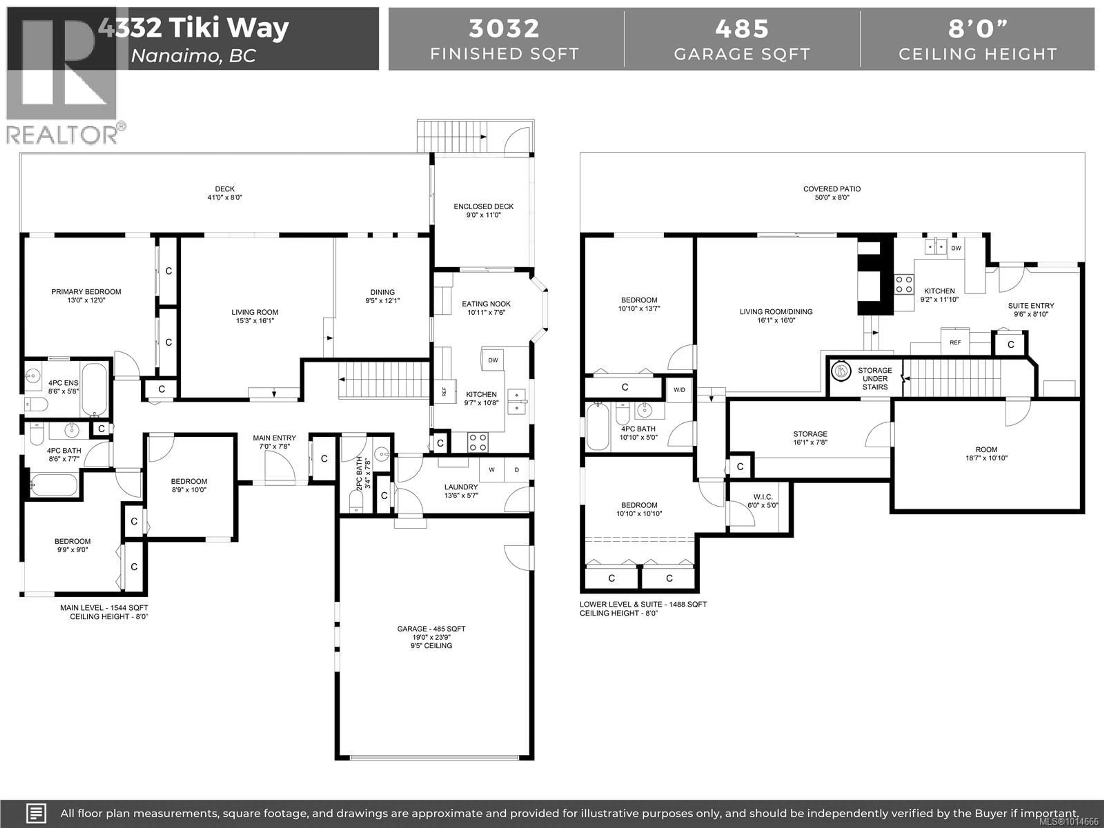 Floor plan for 4332 TIKI WAY, Nanaimo British Columbia V9T4A8
