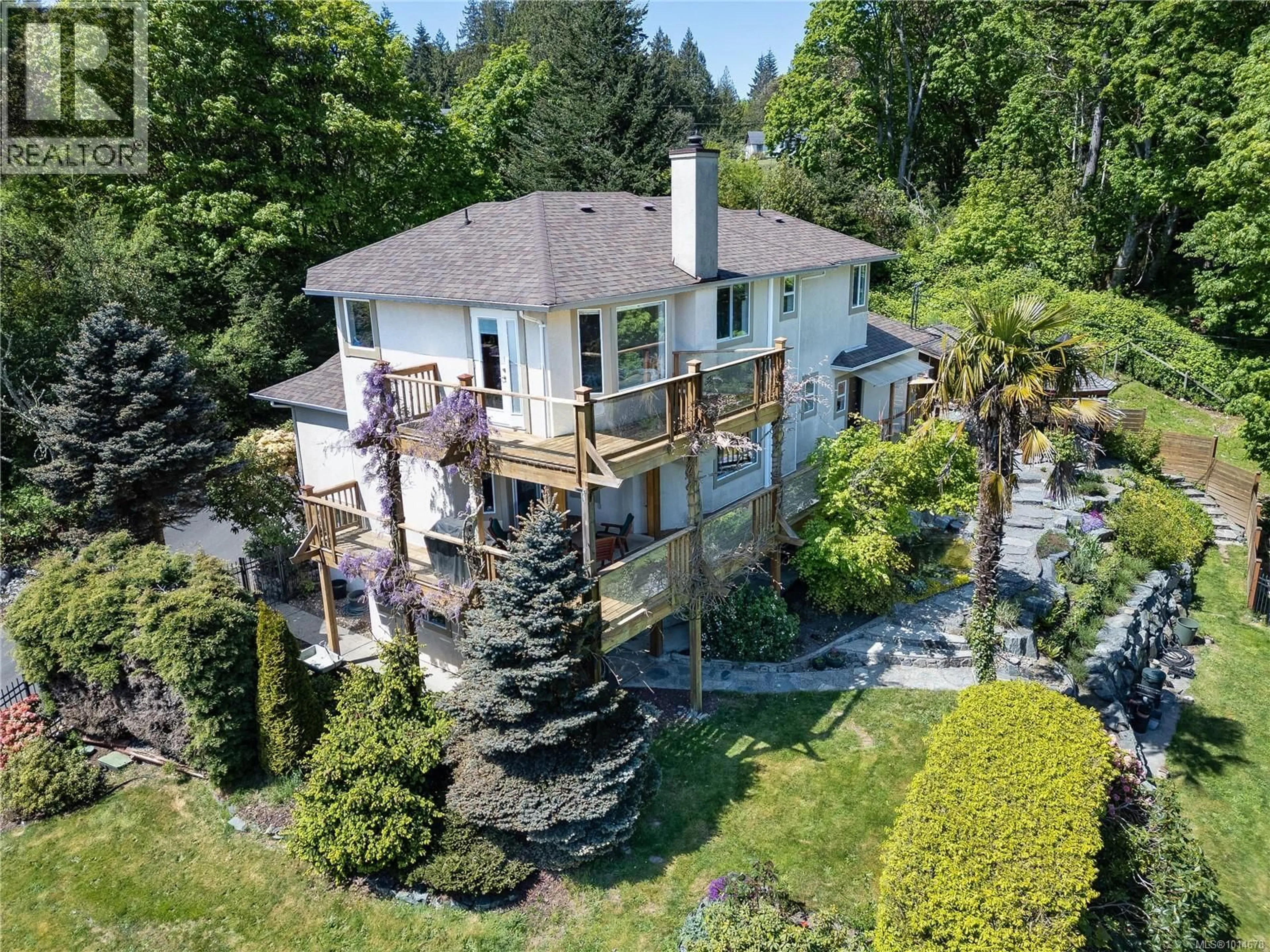 A pic from outside/outdoor area/front of a property/back of a property/a pic from drone, water/lake/river/ocean view for 4910 ROCKY POINT ROAD, Metchosin British Columbia V9C4G4