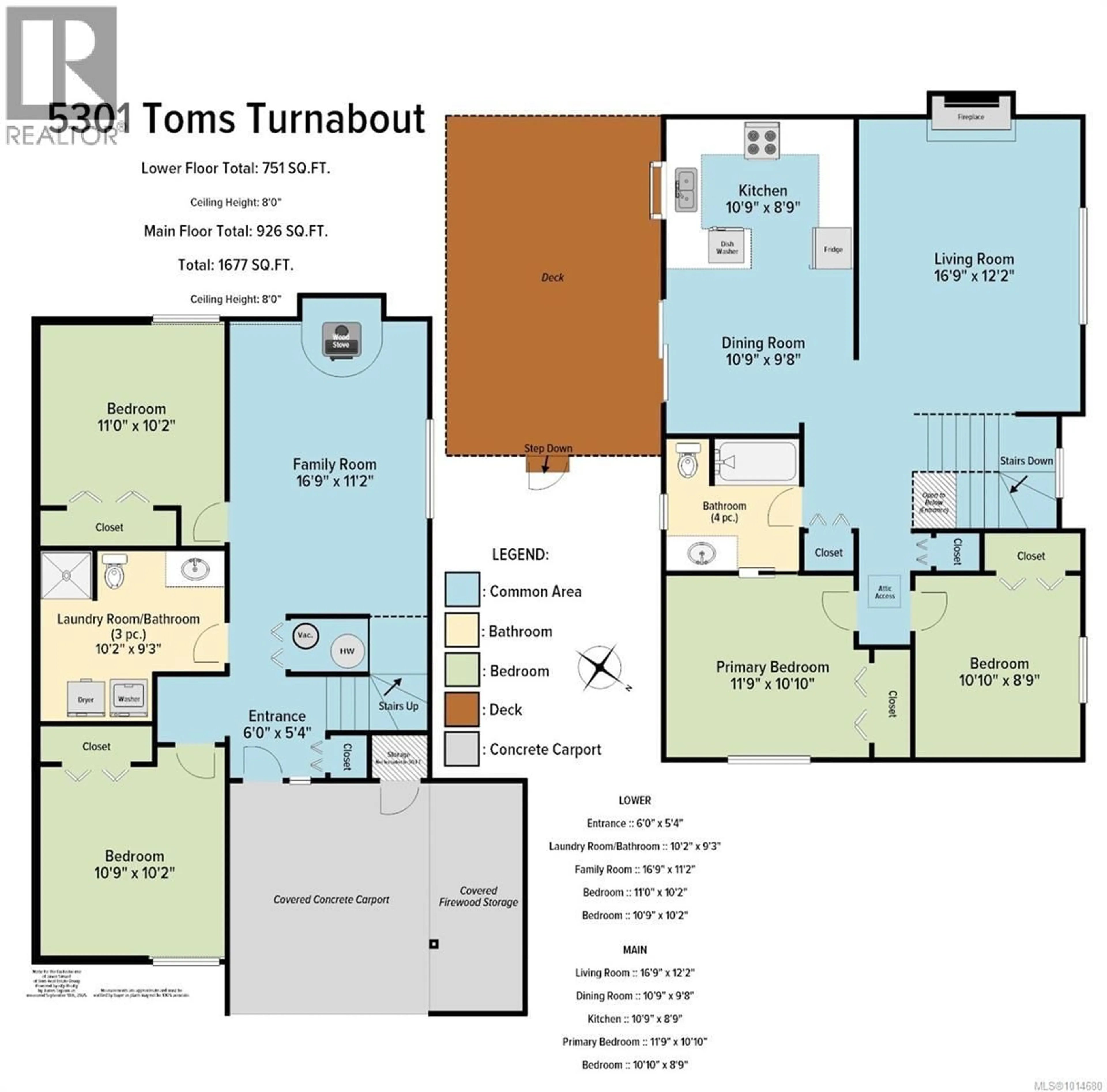 Floor plan for 5301 TOMS TURNABOUT, Nanaimo British Columbia V9T5M9