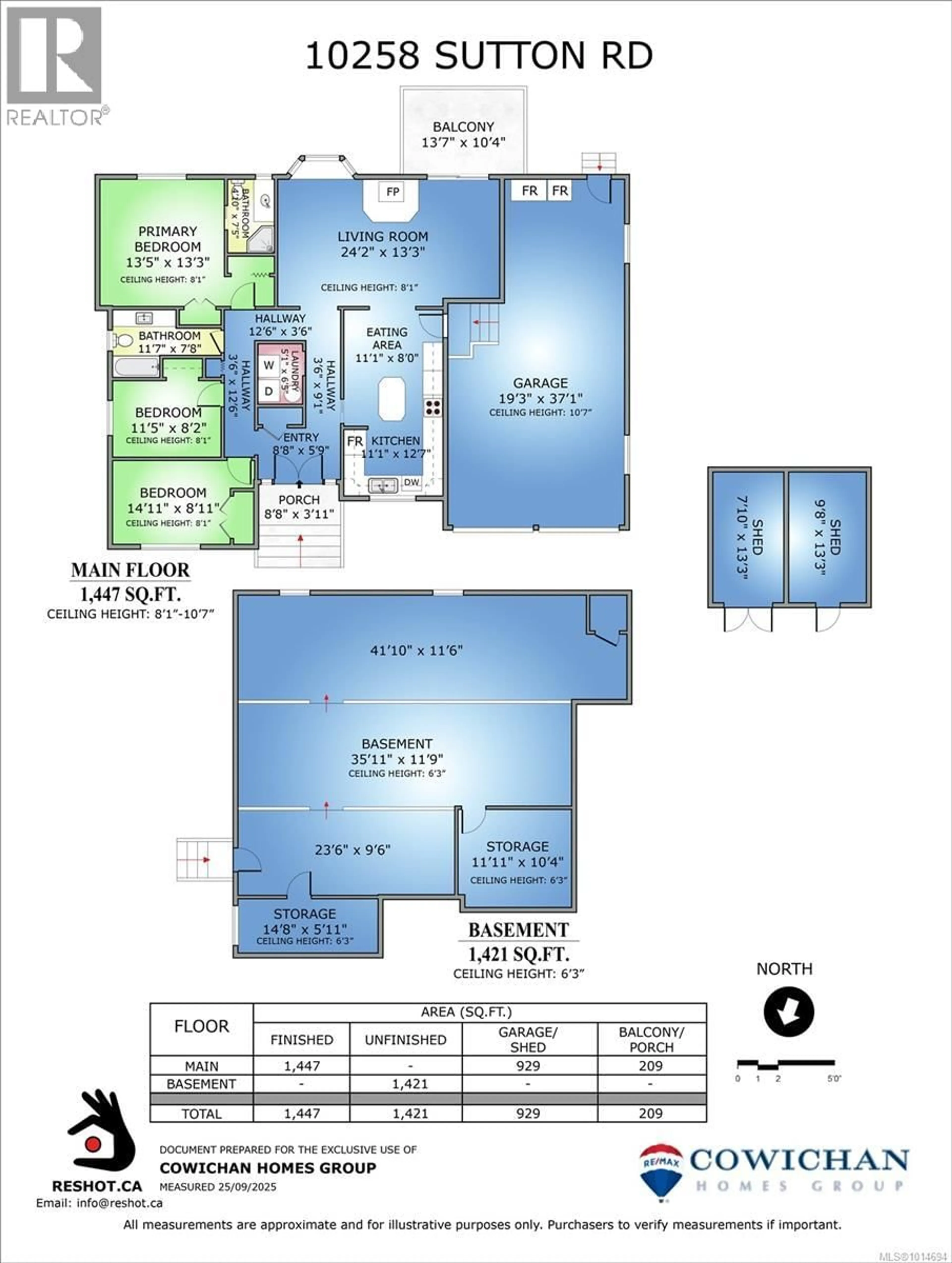 Floor plan for 10258 SUTTON ROAD, Honeymoon Bay British Columbia V0R1Y0