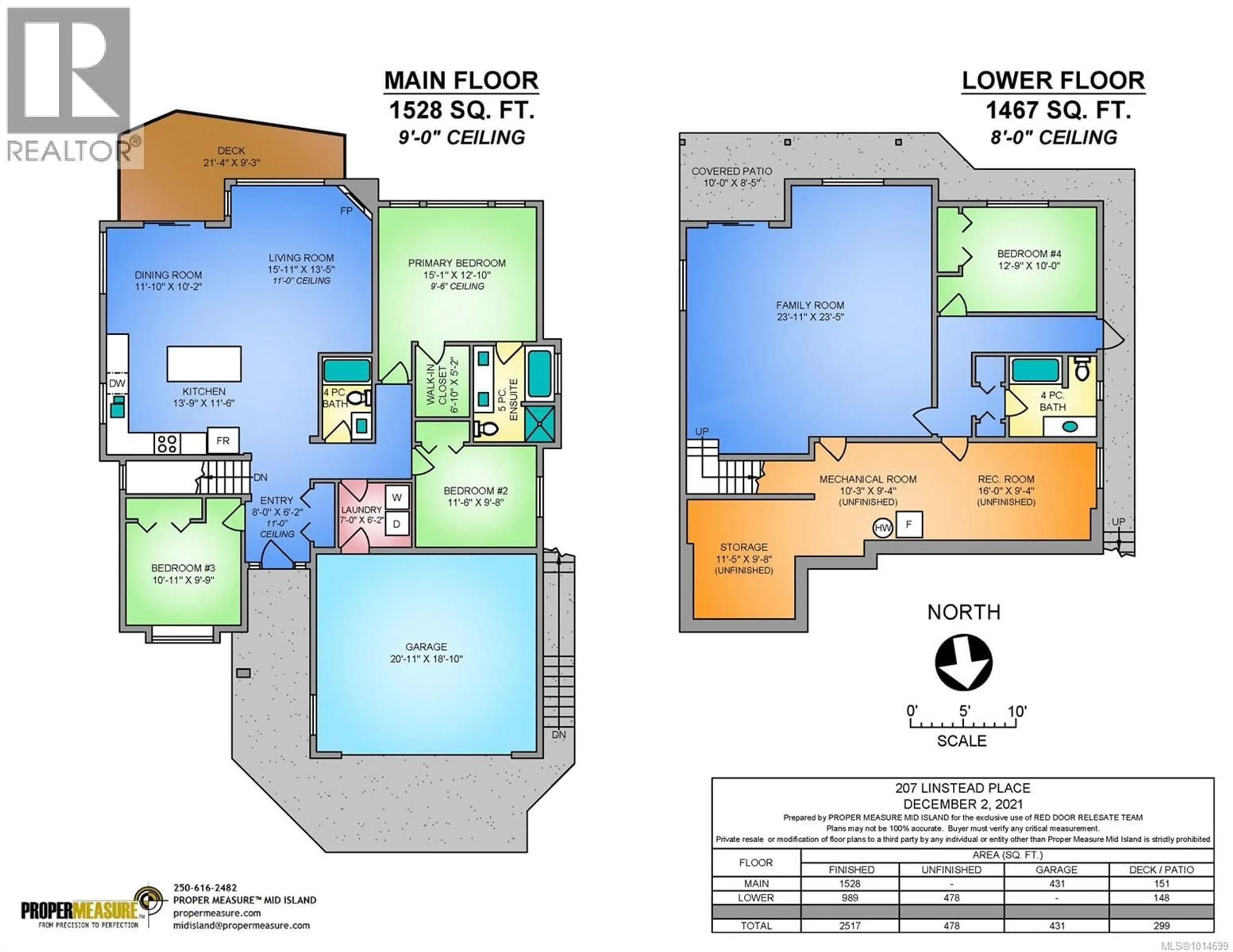 Floor plan for 207 LINSTEAD PLACE, Nanaimo British Columbia V9T0G5