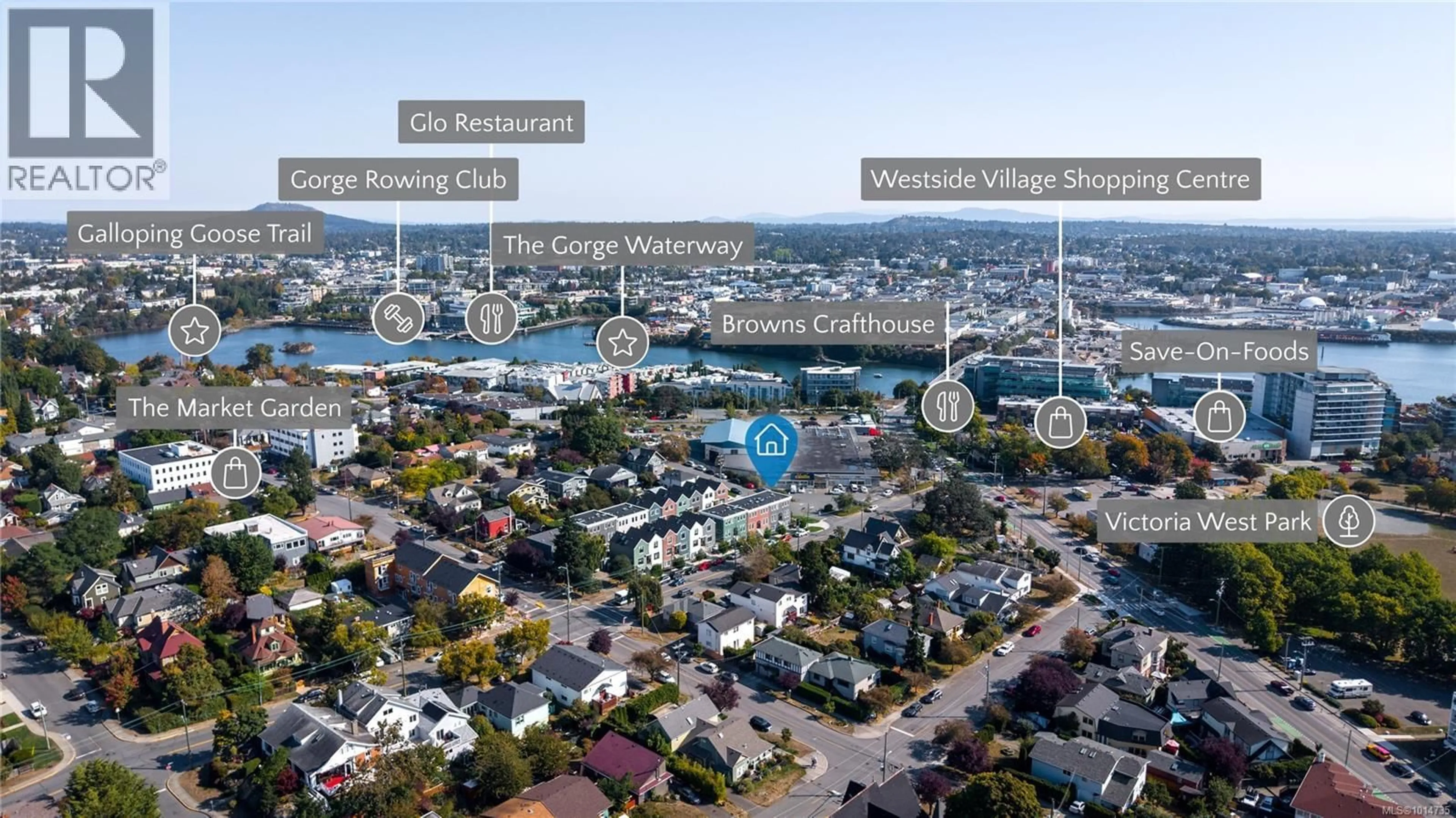 A pic from outside/outdoor area/front of a property/back of a property/a pic from drone, water/lake/river/ocean view for 24 - 230 WILSON STREET, Victoria British Columbia V9A3G2