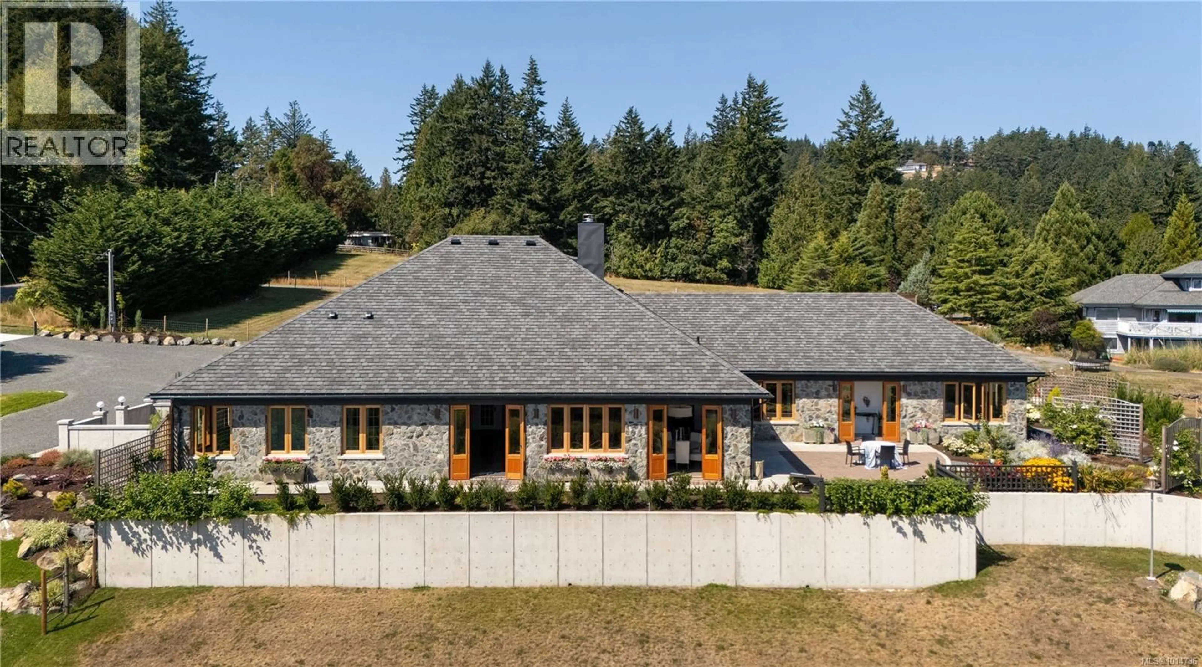 A pic from outside/outdoor area/front of a property/back of a property/a pic from drone, building for 735 ARDEN ROAD, Metchosin British Columbia V9C4G2