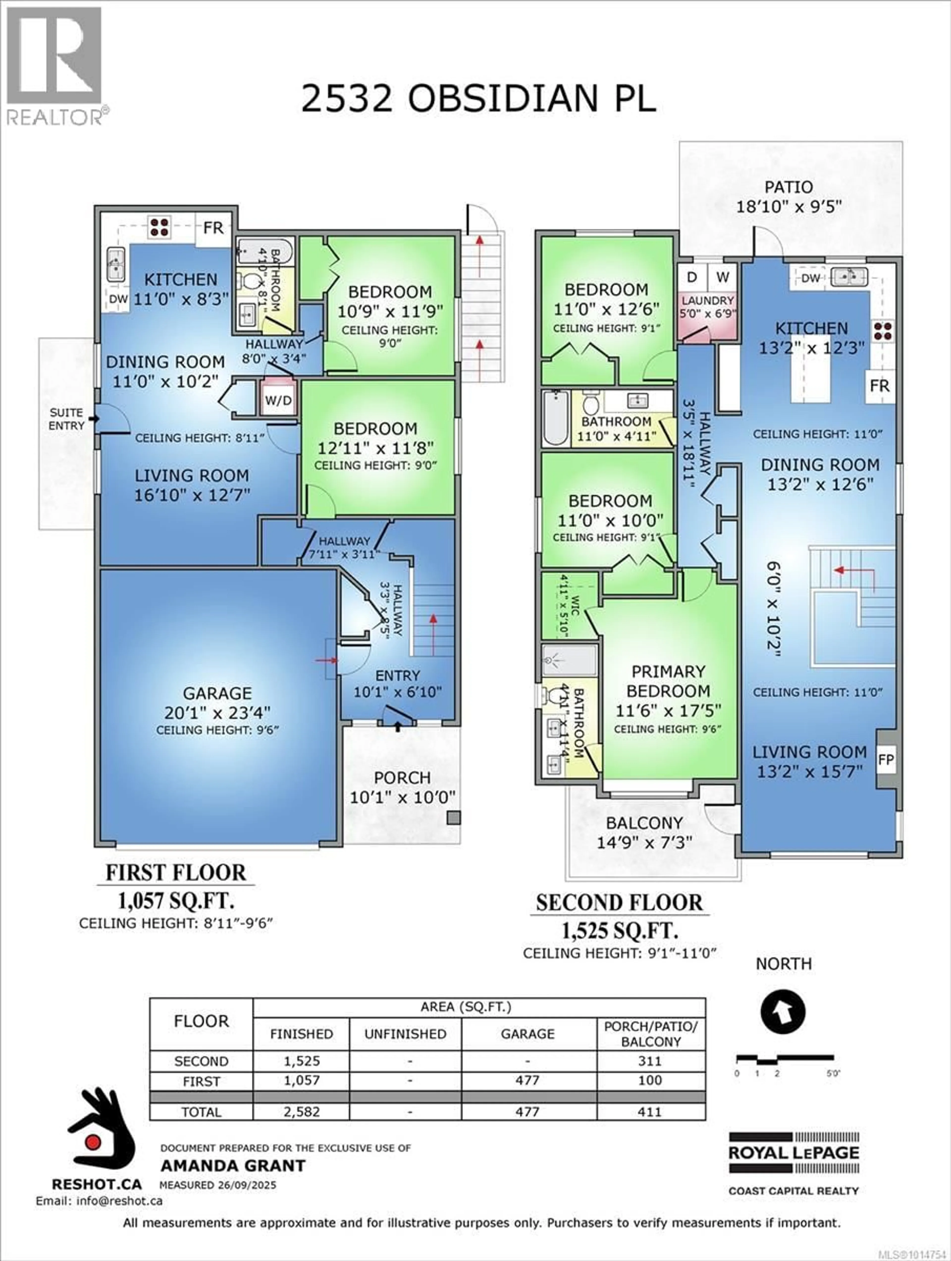 Floor plan for 2532 OBSIDIAN PLACE, Langford British Columbia V9B5L4