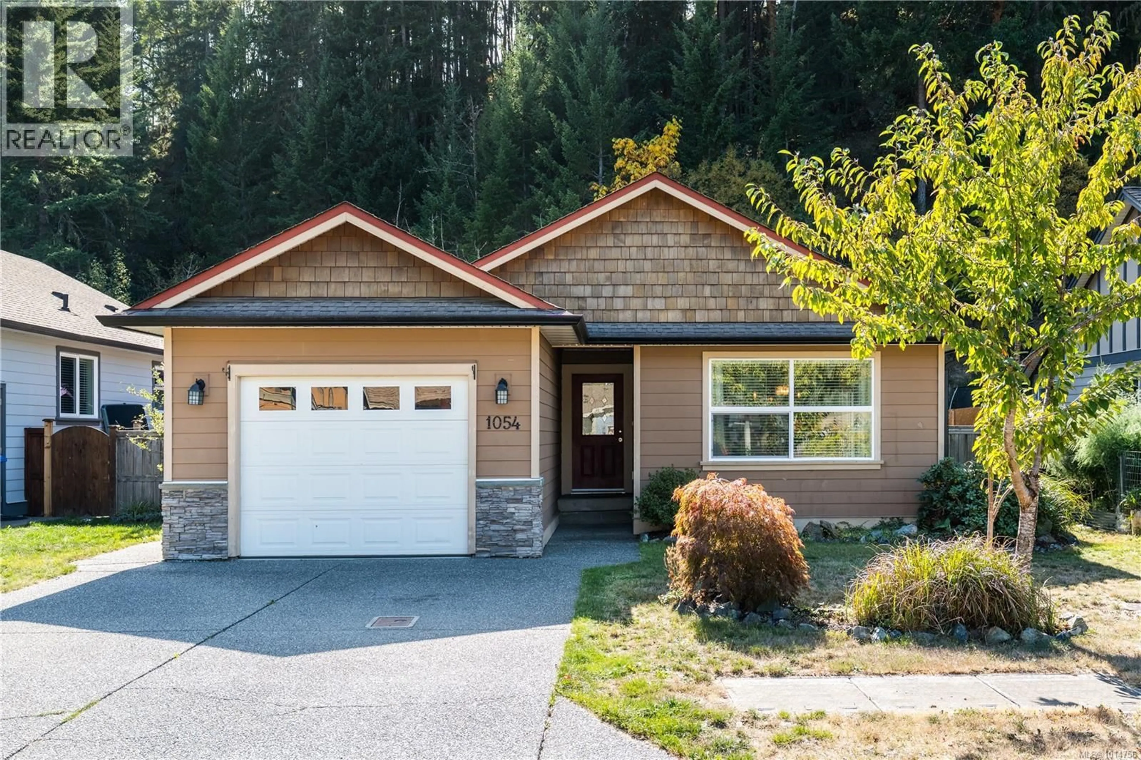 Home with vinyl exterior material, street for 1054 FITZGERALD ROAD, Shawnigan Lake British Columbia V0R2W3
