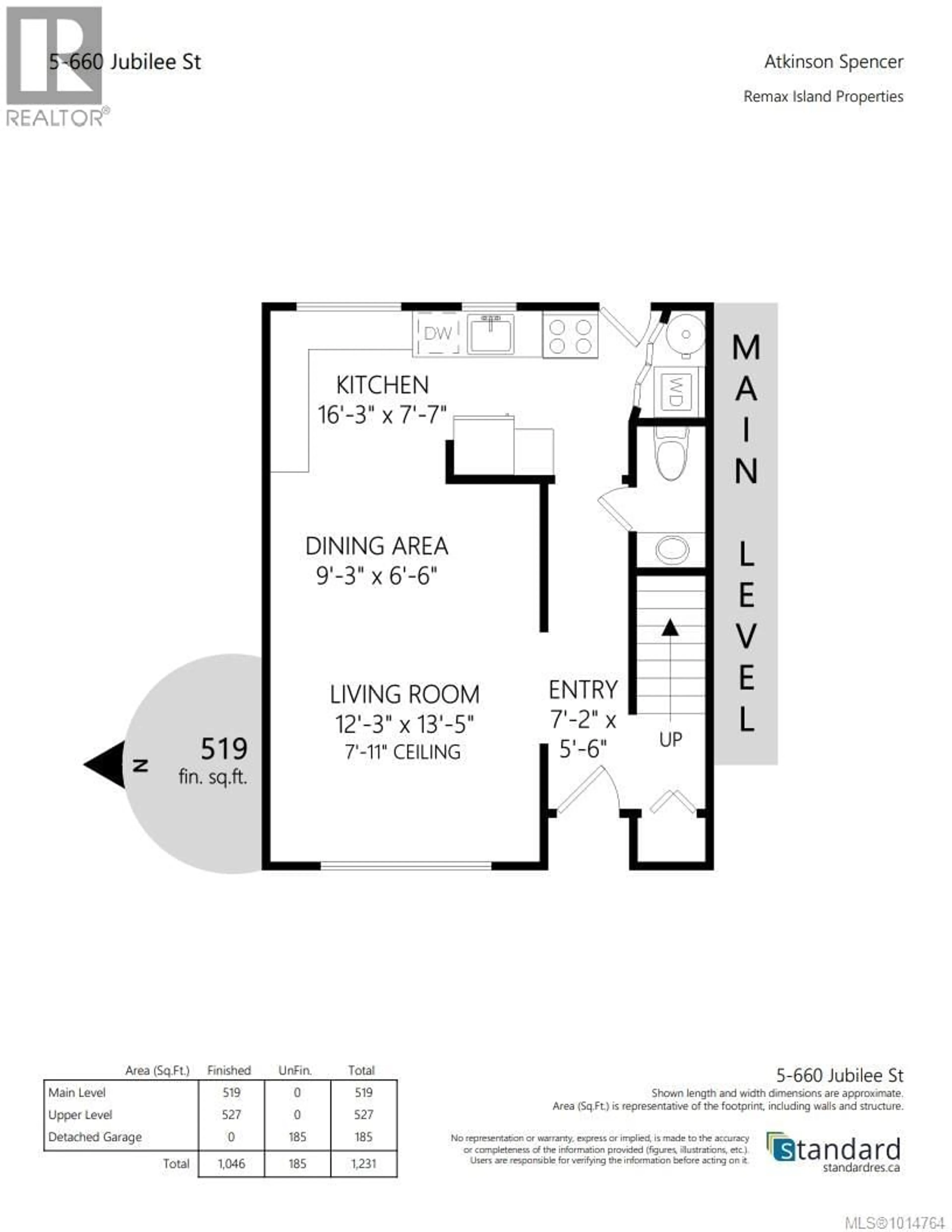 Floor plan for 5 - 660 JUBILEE STREET, Duncan British Columbia V9L1X6