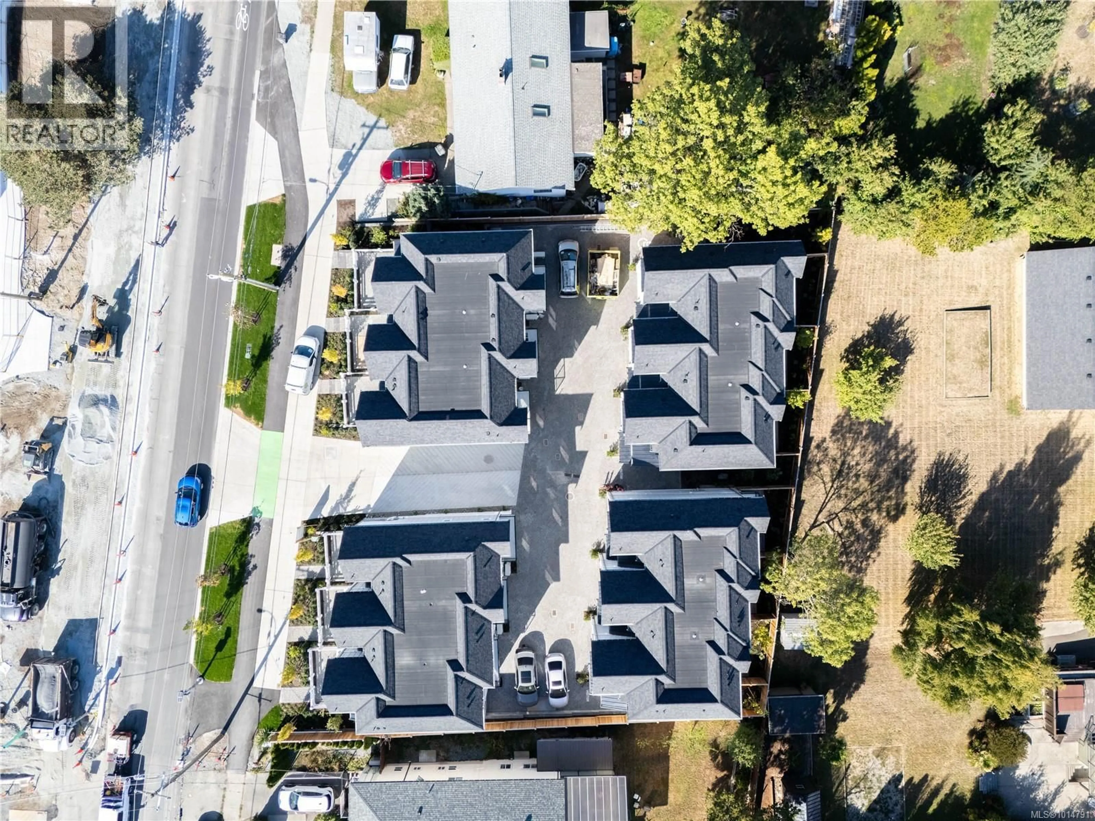 A pic from outside/outdoor area/front of a property/back of a property/a pic from drone, street for Unit 4 - 3907 CEDAR HILL ROAD, Saanich British Columbia V8P3Z8