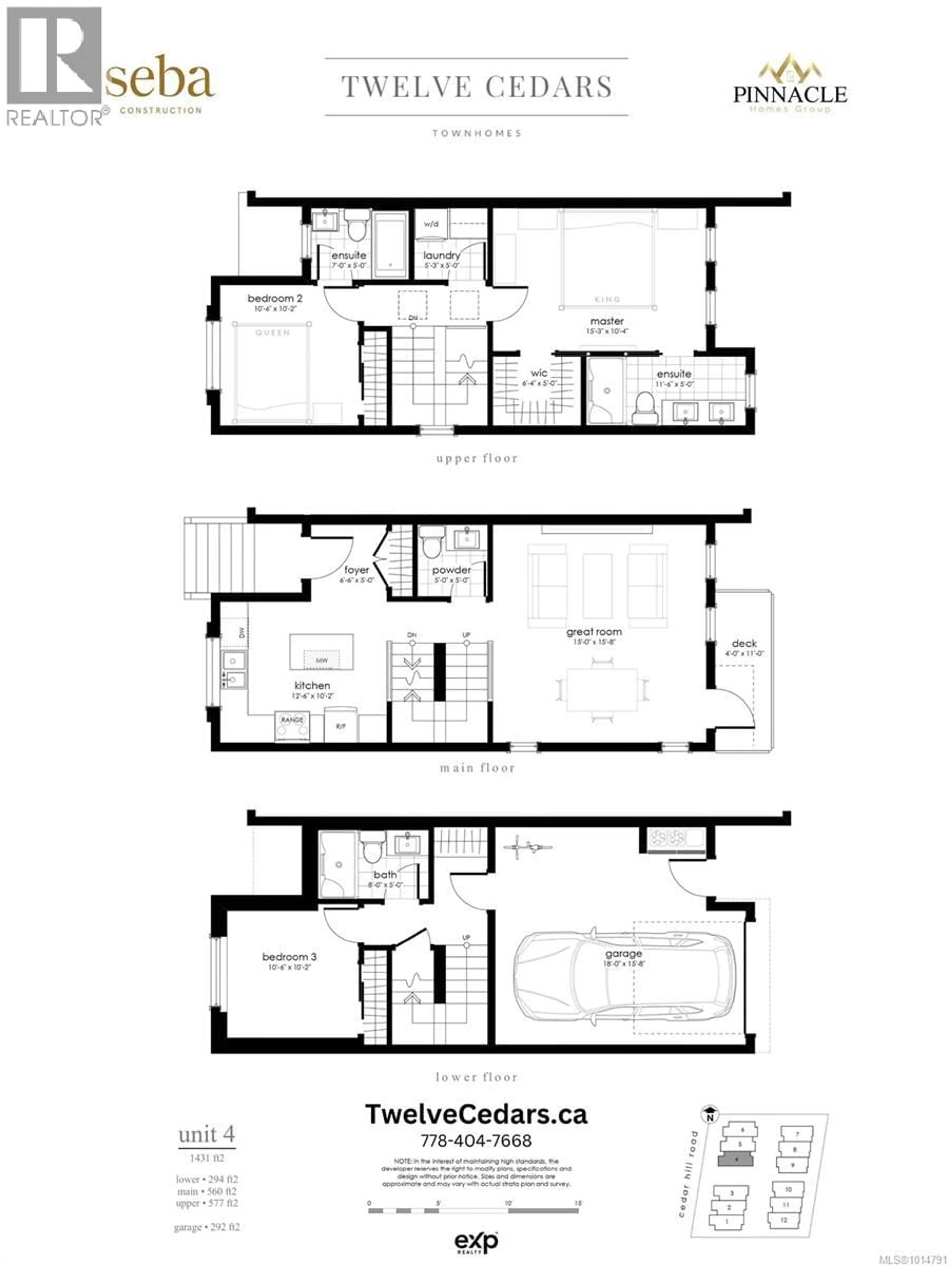 Floor plan for Unit 4 - 3907 CEDAR HILL ROAD, Saanich British Columbia V8P3Z8