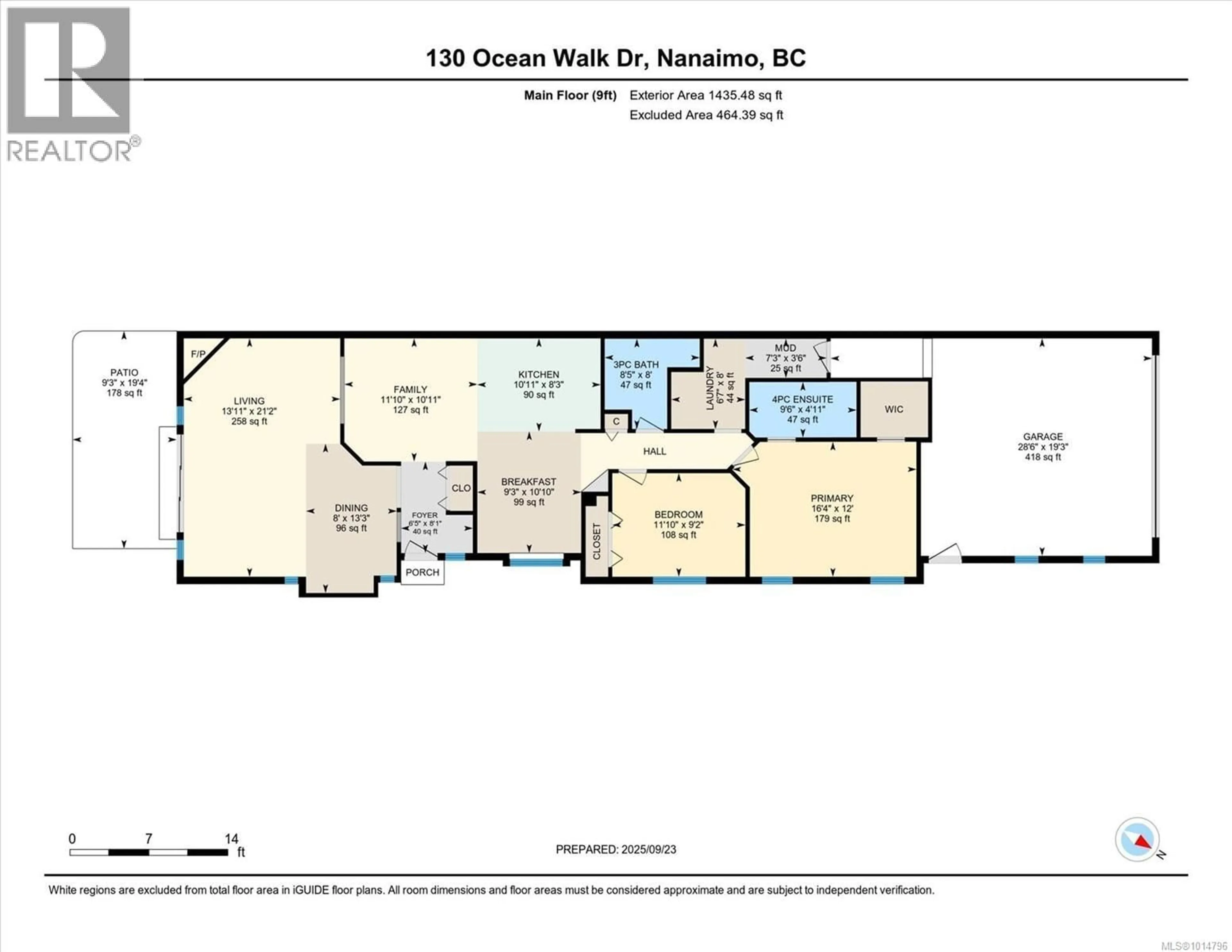 Floor plan for 130 OCEAN WALK DRIVE, Nanaimo British Columbia V9V1N2