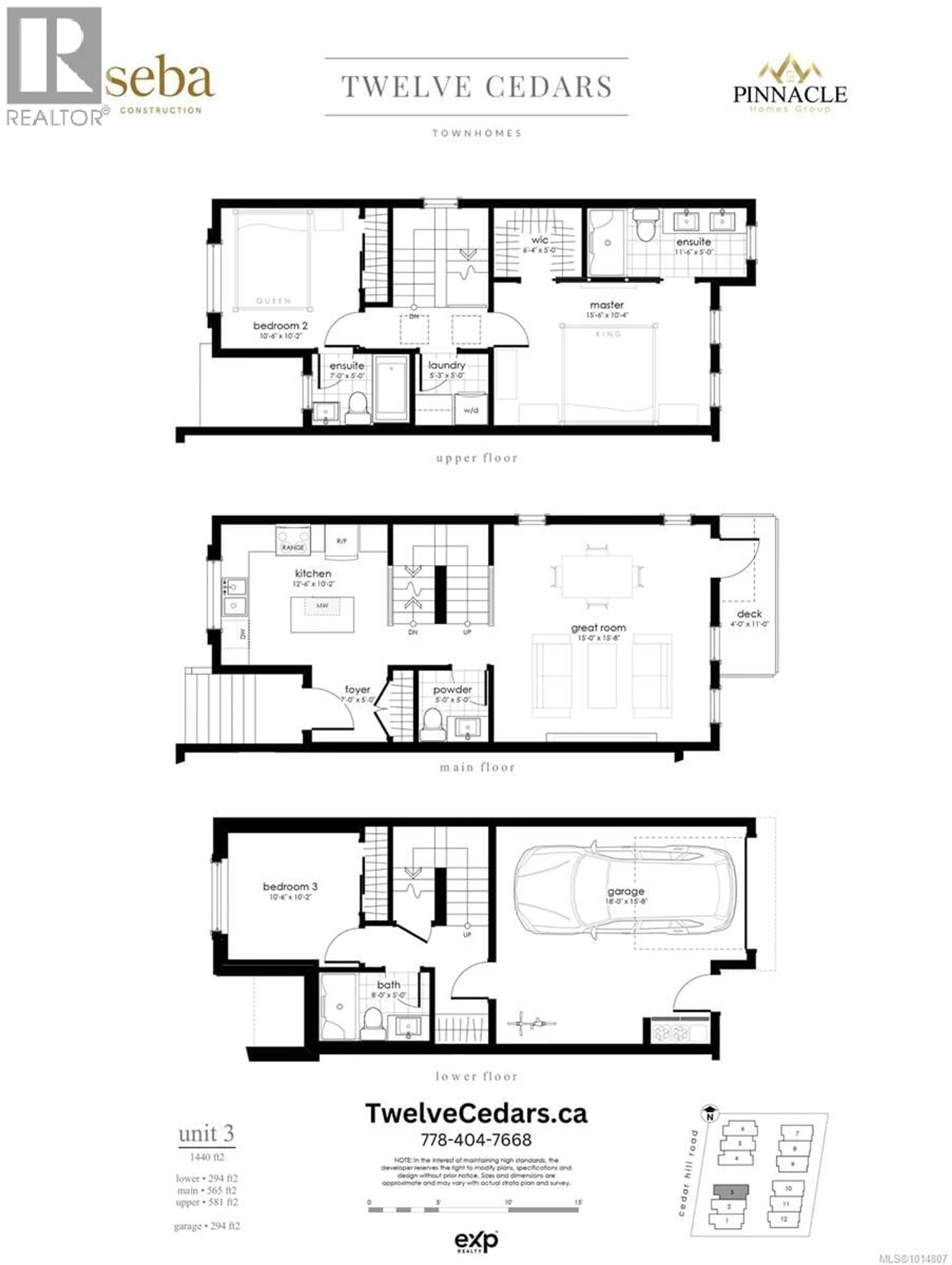 Floor plan for Unit 3 - 3907 CEDAR HILL ROAD, Saanich British Columbia V8P3Z8