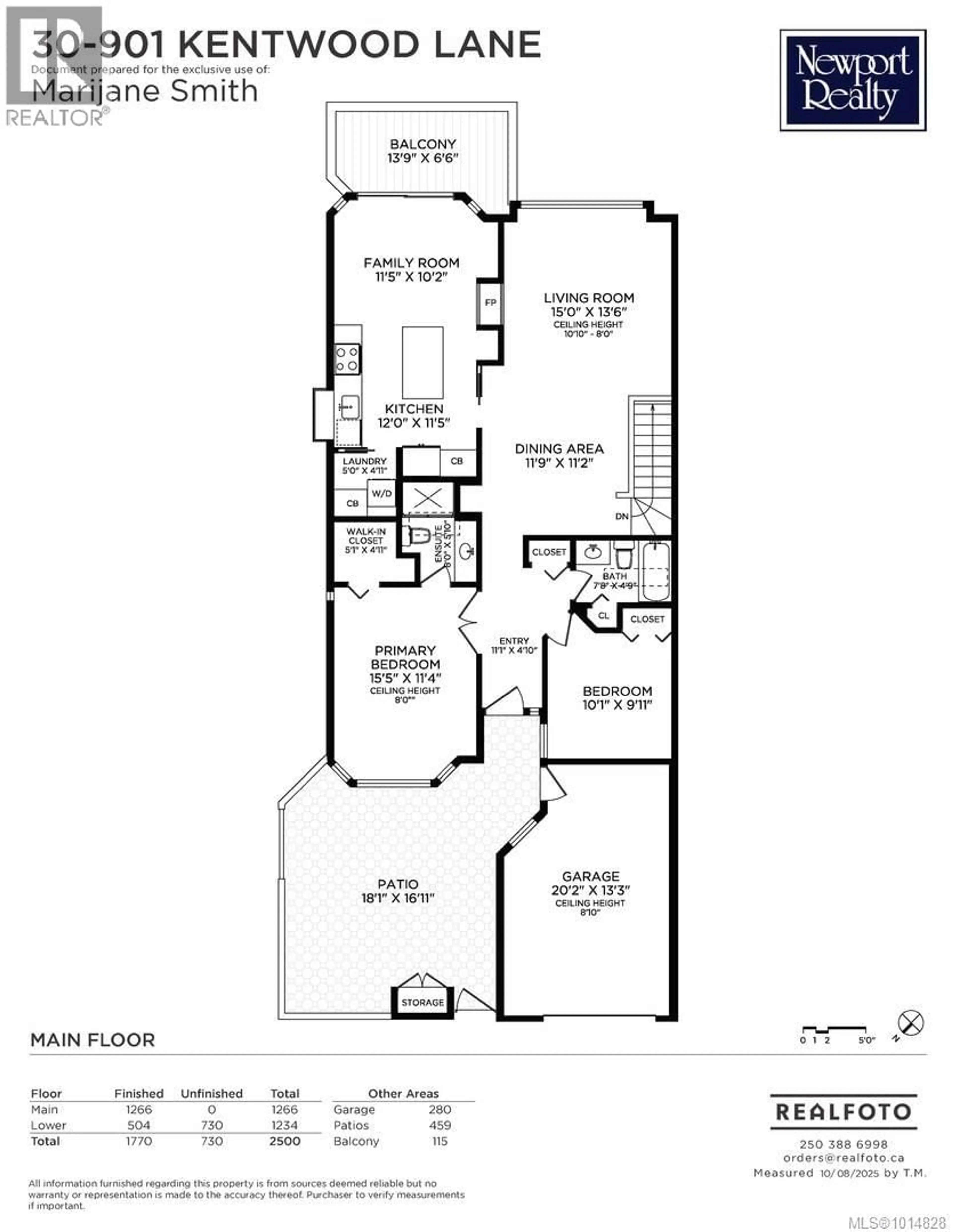 Floor plan for 30 - 901 KENTWOOD LANE, Saanich British Columbia V8Y2Y7