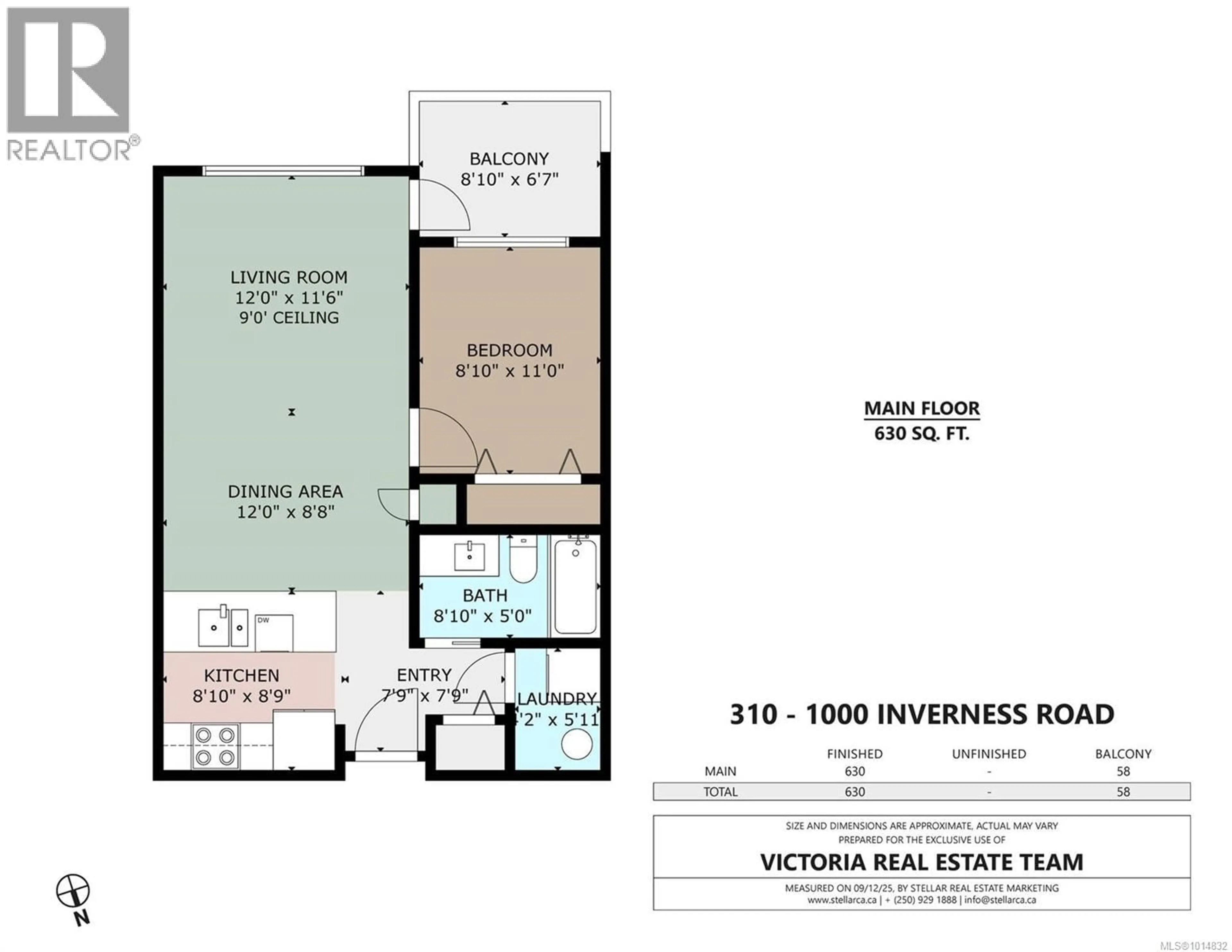 Floor plan for 310 - 1000 INVERNESS ROAD, Saanich British Columbia V8X2S1