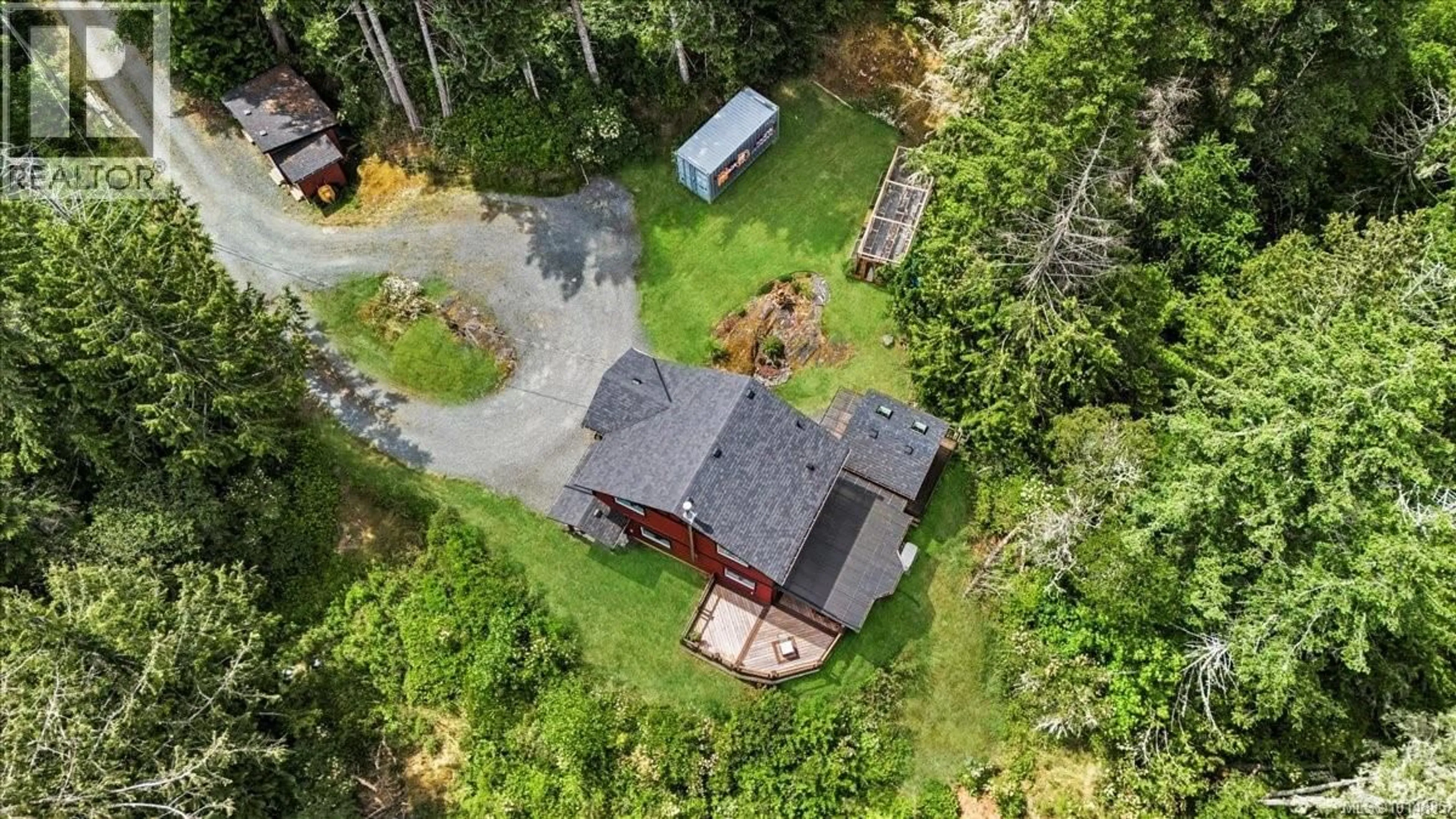 A pic from outside/outdoor area/front of a property/back of a property/a pic from drone, unknown for 1699 COLE ROAD, Sooke British Columbia V9Z1A9