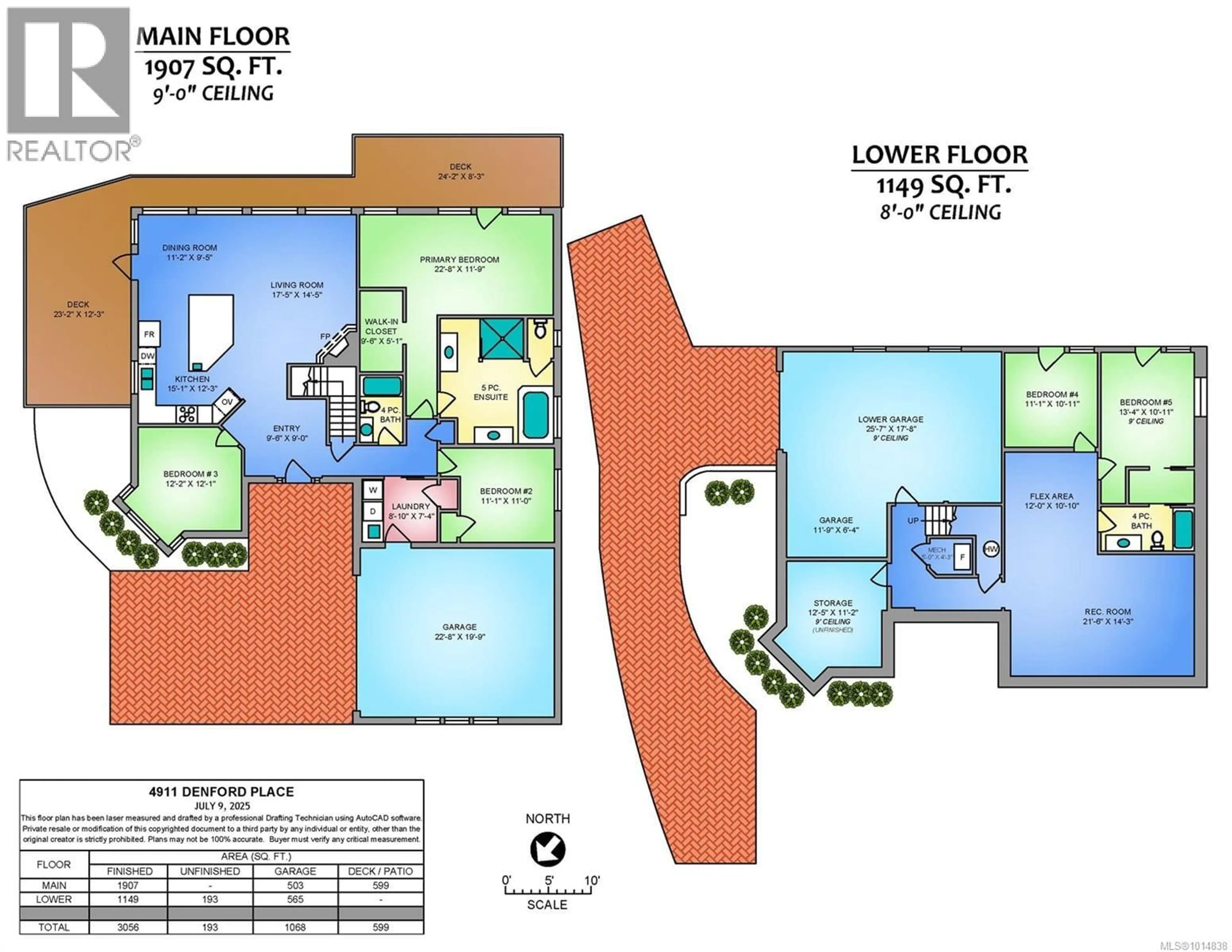 Floor plan for 4911 DENFORD PLACE, Nanaimo British Columbia V9V1R3