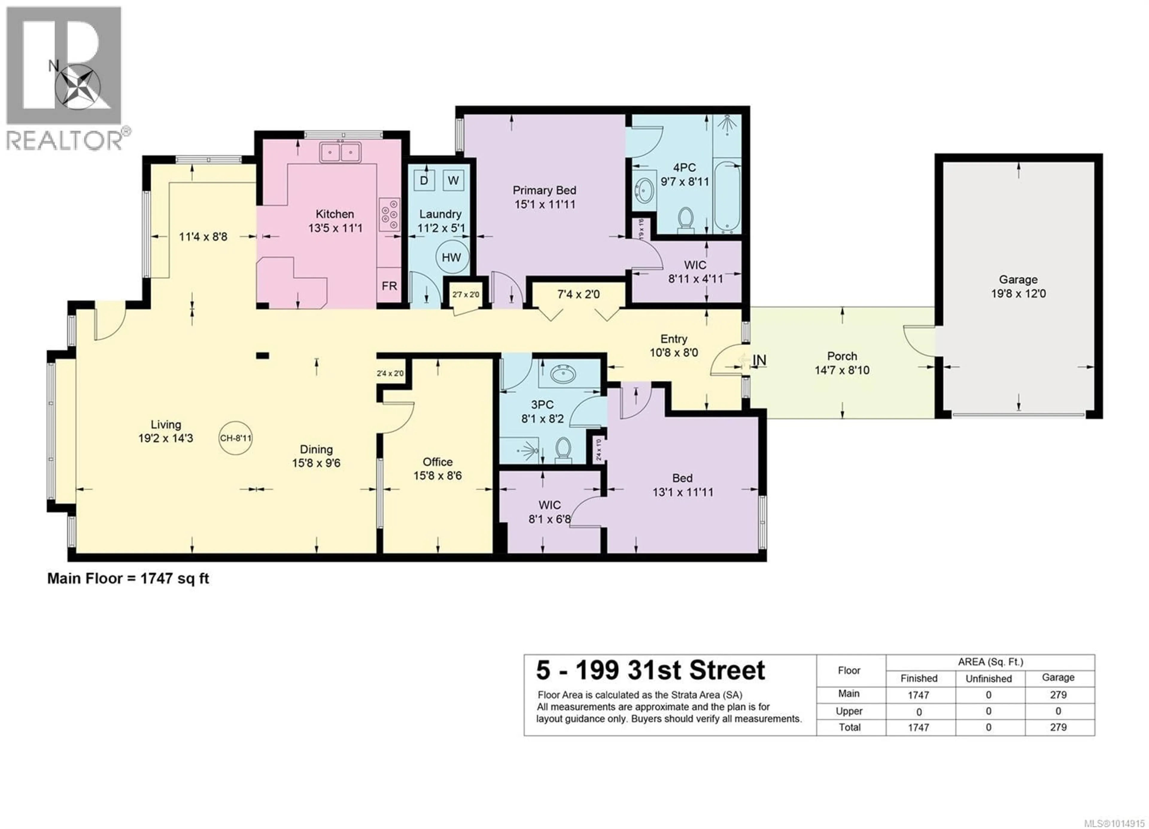 Floor plan for 5 - 199 31ST STREET, Courtenay British Columbia V9N8X1