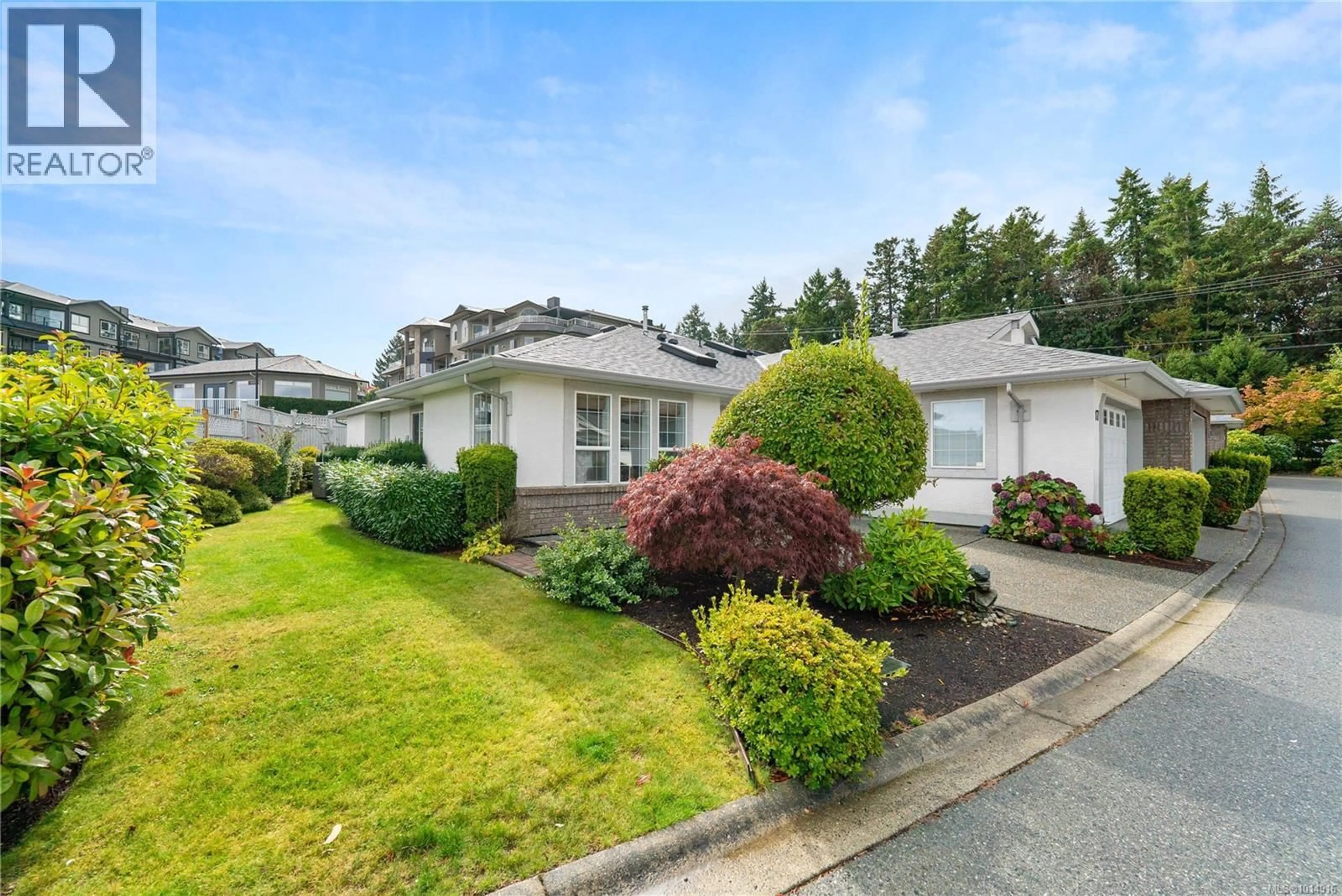 A pic from outside/outdoor area/front of a property/back of a property/a pic from drone, street for 17 - 6595 GROVELAND DRIVE, Nanaimo British Columbia V9V1S6