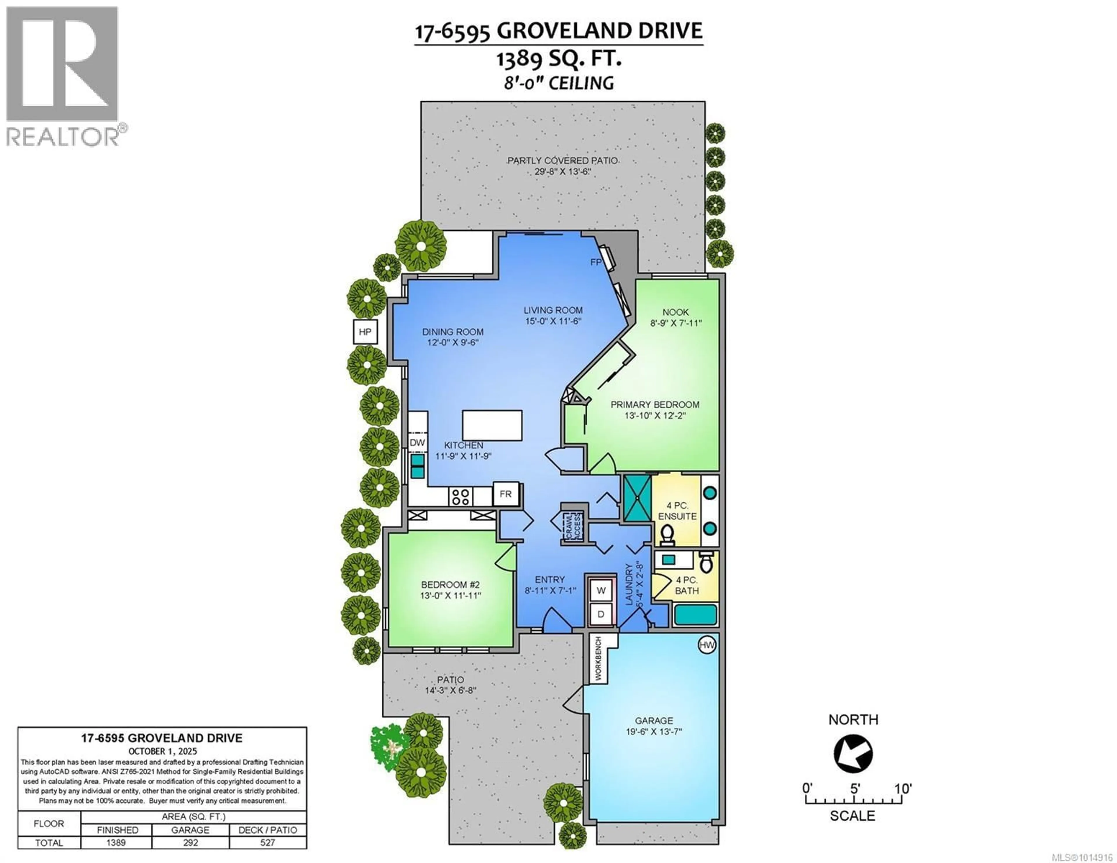 Floor plan for 17 - 6595 GROVELAND DRIVE, Nanaimo British Columbia V9V1S6