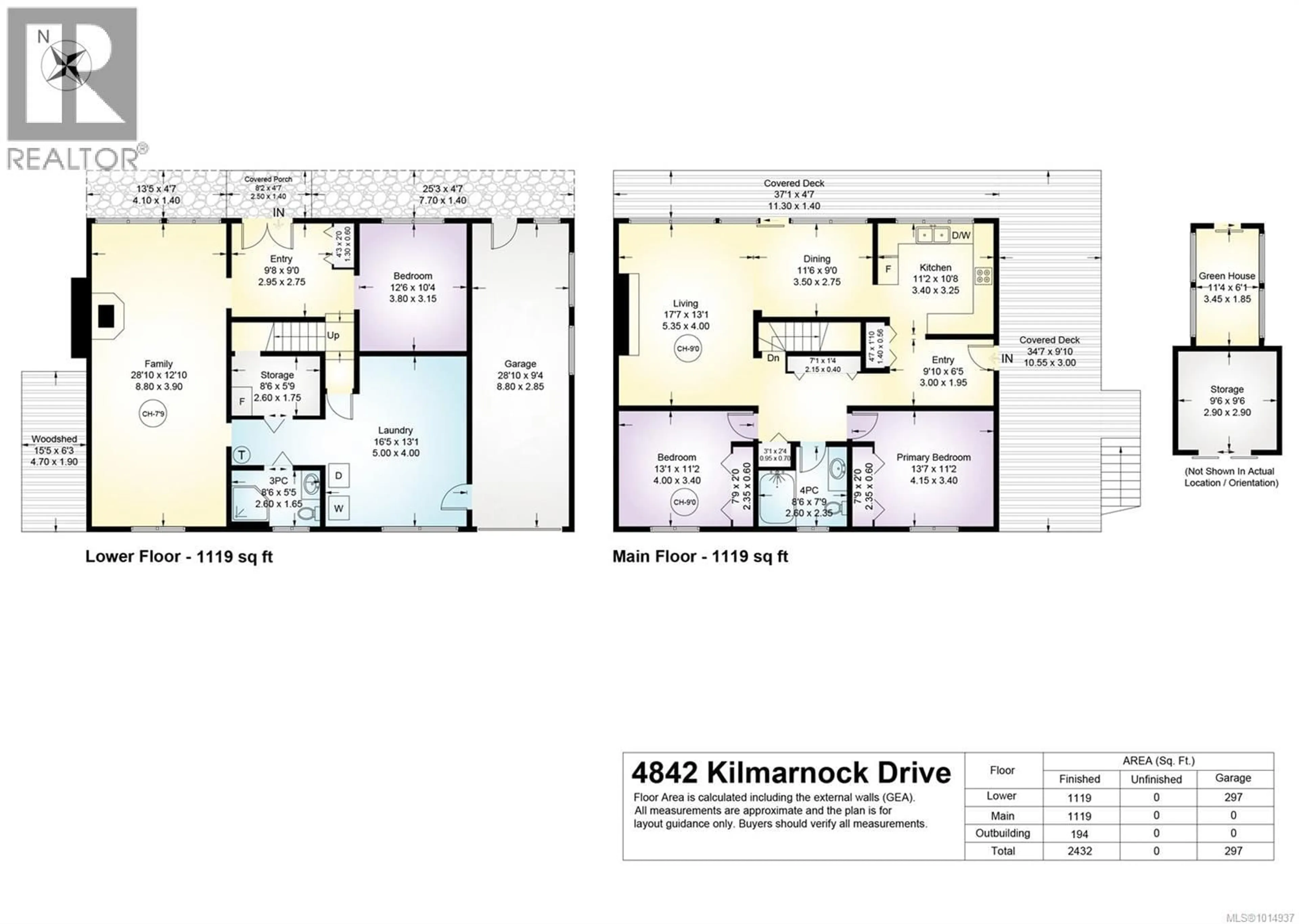 Floor plan for 4842 KILMARNOCK DRIVE, Courtenay British Columbia V9N9S5