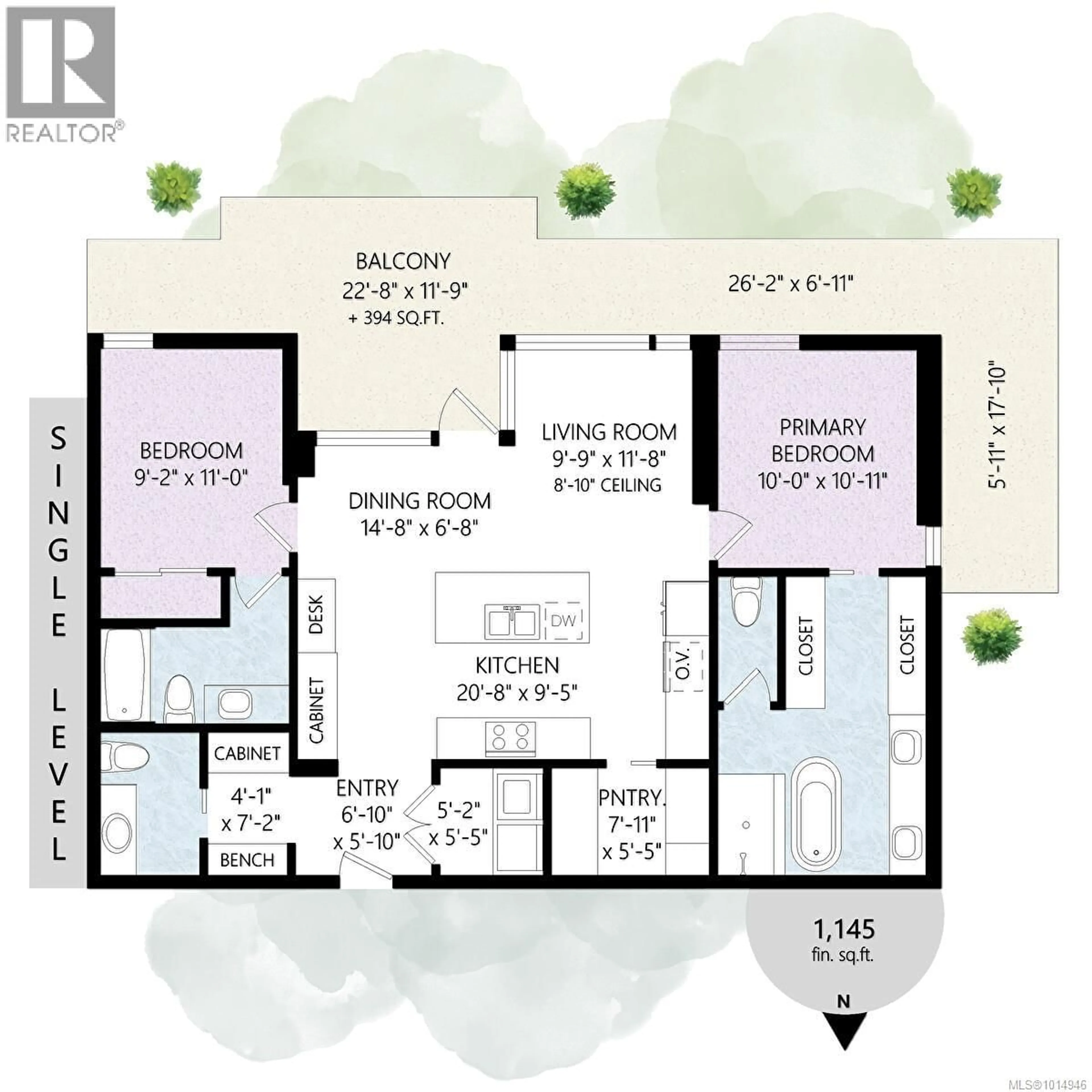 Floor plan for 209 - 1916 OAK BAY AVENUE, Victoria British Columbia V8R0B1