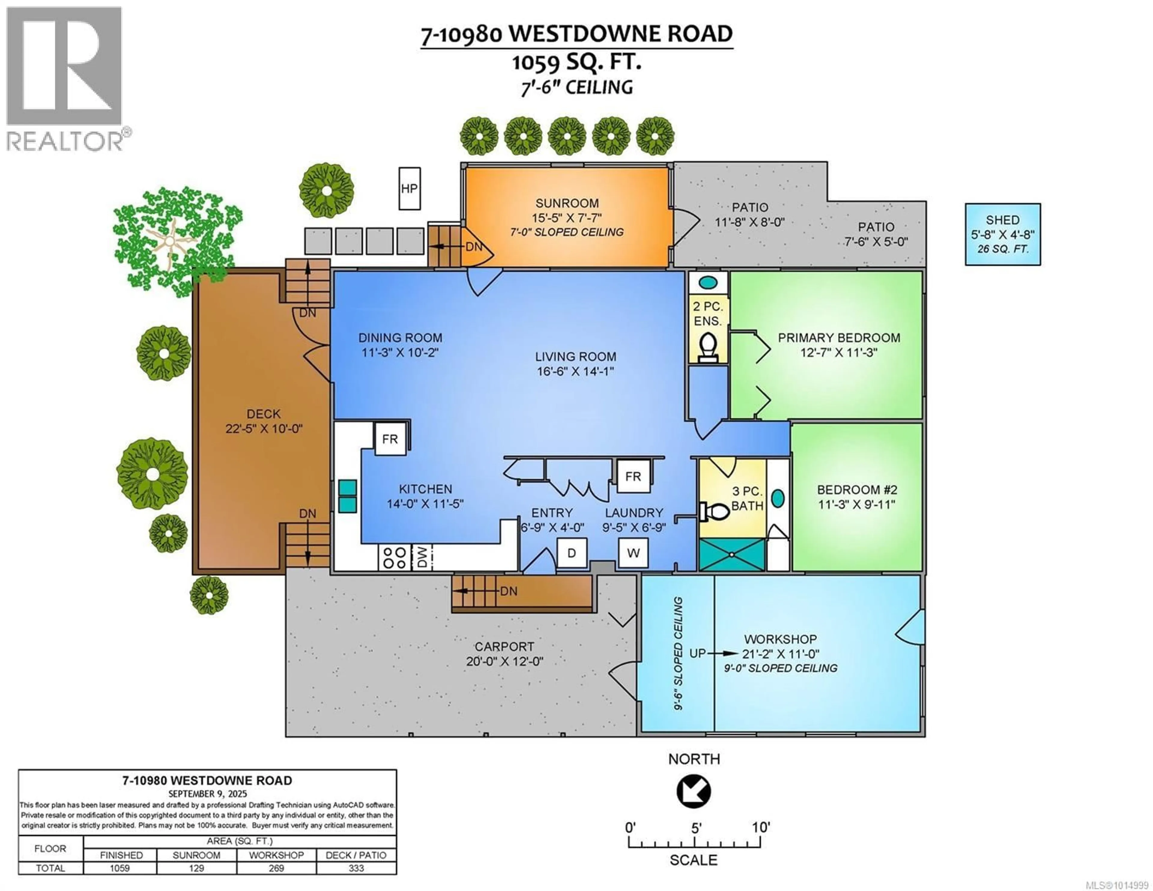 Floor plan for 7 - 10980 WESTDOWNE ROAD, Ladysmith British Columbia V9G1X2