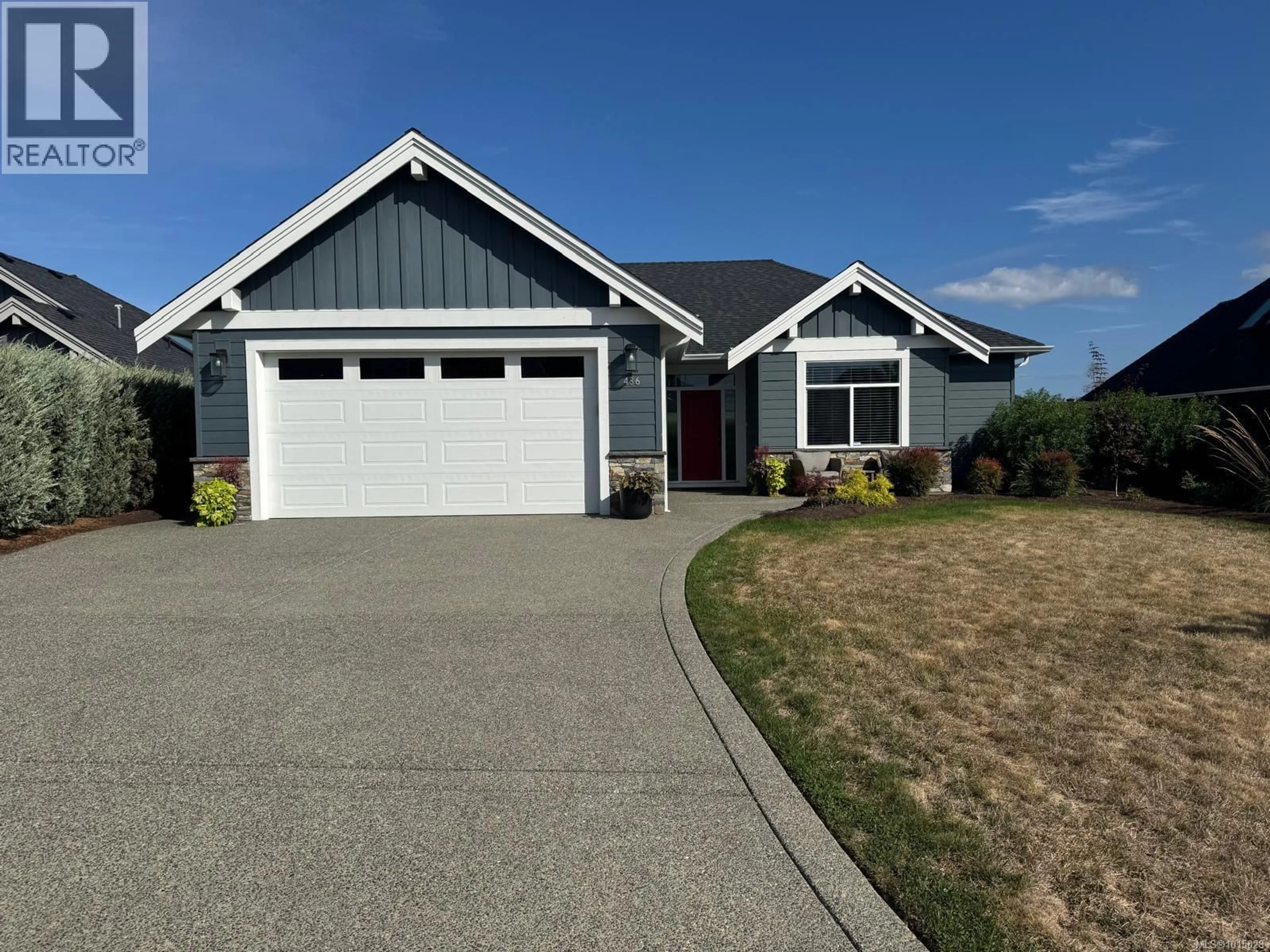 Home with vinyl exterior material, street for 436 RIDGEFIELD DRIVE, Parksville British Columbia V9P0E6