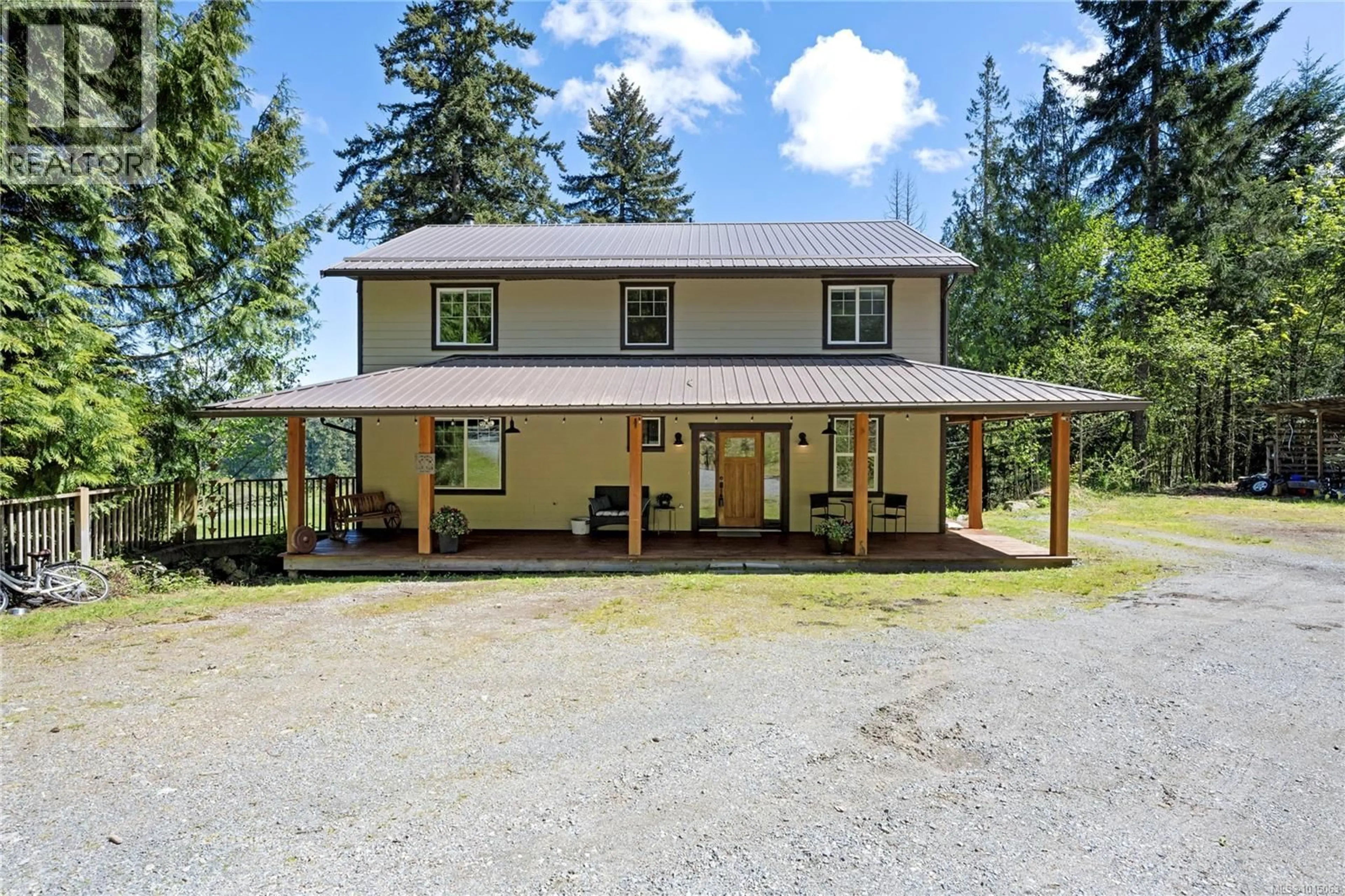 A pic from outside/outdoor area/front of a property/back of a property/a pic from drone, building for 2500 MYLES LAKE ROAD, Nanaimo British Columbia V9X1E7