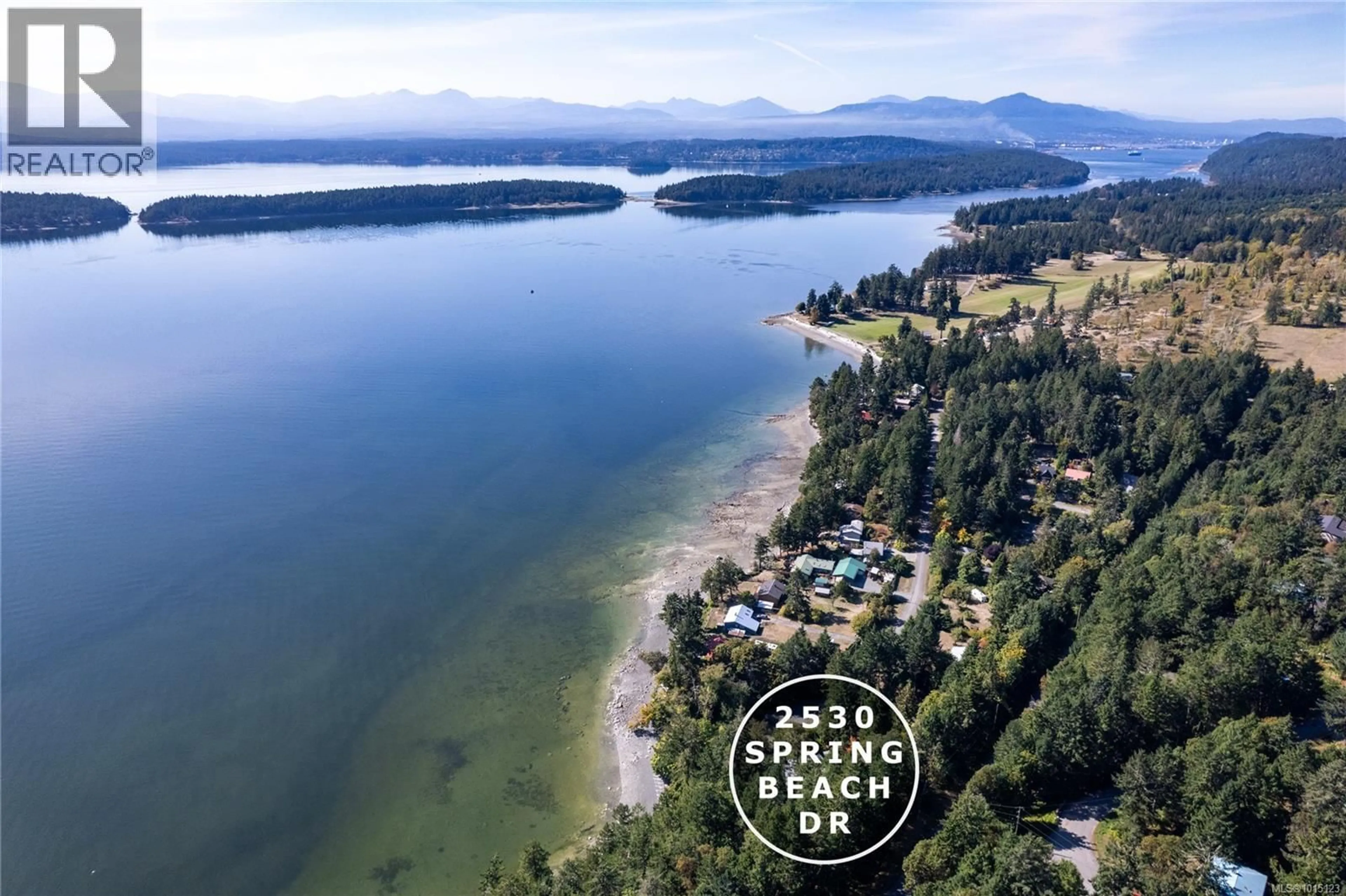 A pic from outside/outdoor area/front of a property/back of a property/a pic from drone, water/lake/river/ocean view for 2530 SPRING BEACH DRIVE, Gabriola Island British Columbia V0R1X7