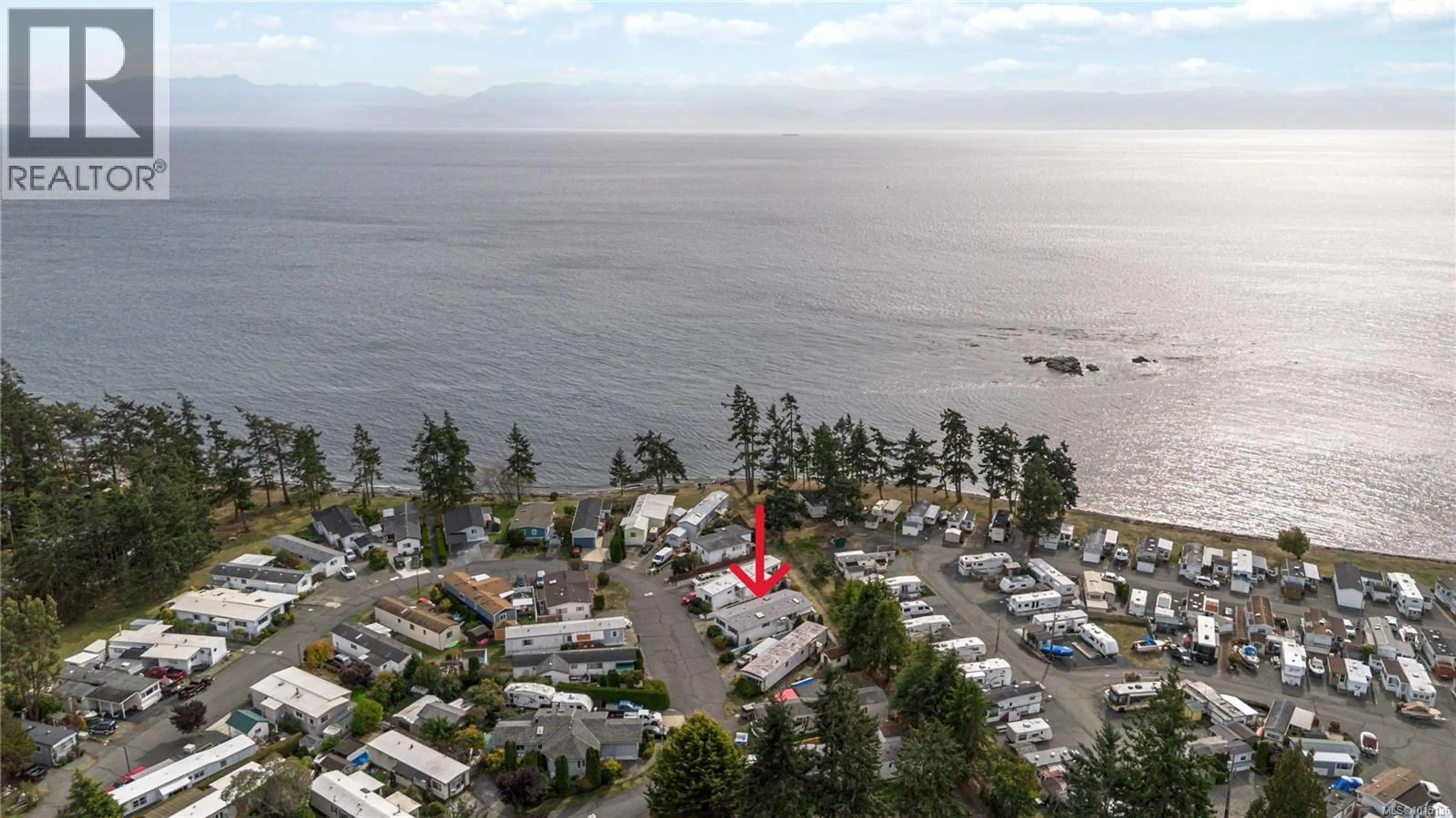 A pic from outside/outdoor area/front of a property/back of a property/a pic from drone, water/lake/river/ocean view for 32 - 7871 WEST COAST ROAD, Sooke British Columbia V9Z0R6