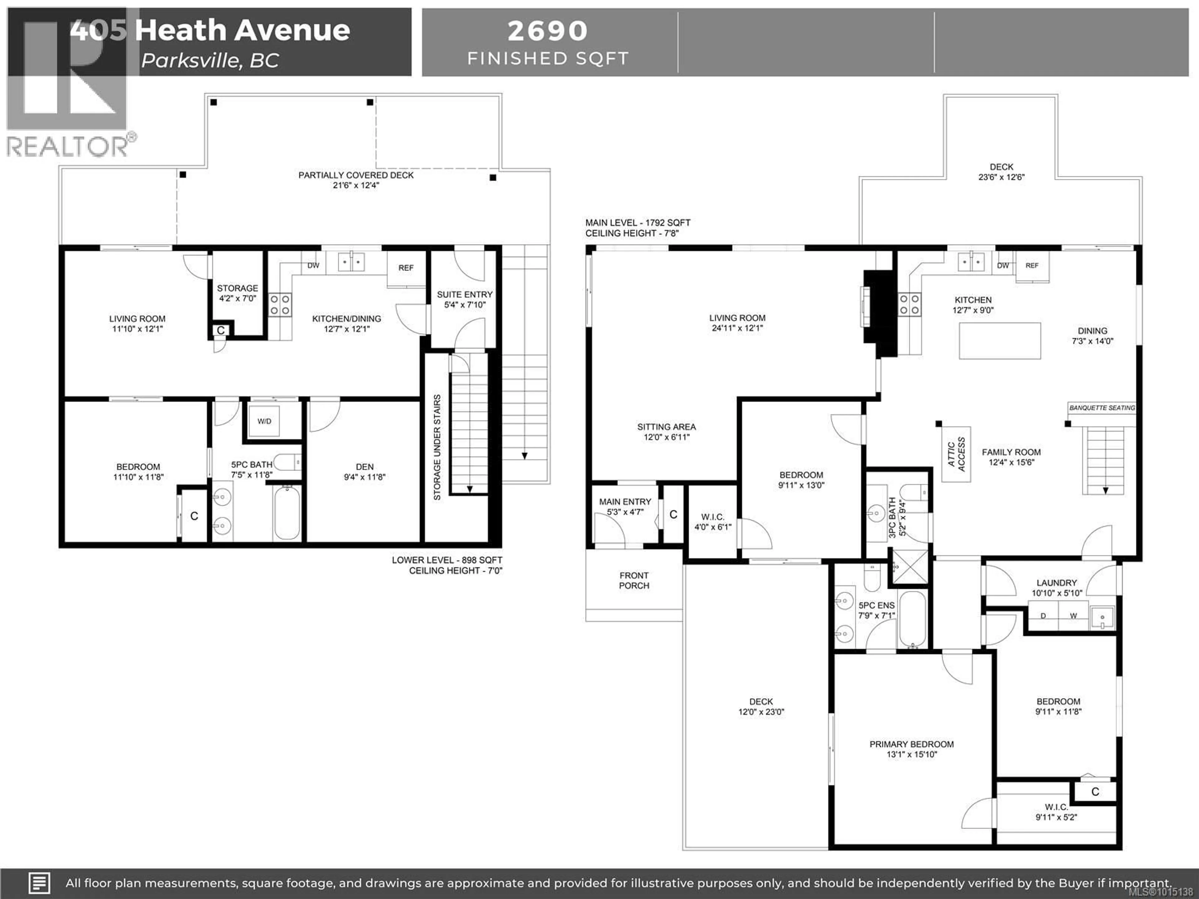 Floor plan for 405 HEATH AVENUE, Parksville British Columbia V9P1V3
