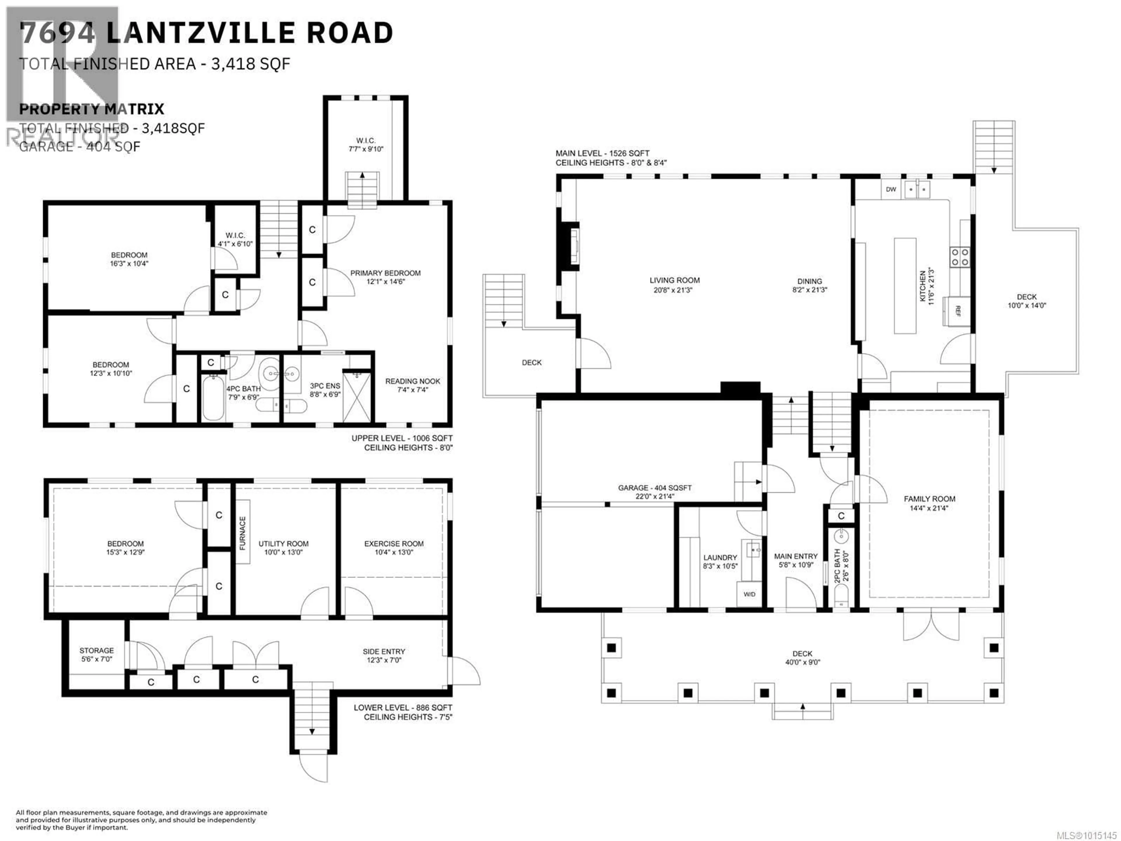 Floor plan for 7694 LANTZVILLE ROAD, Lantzville British Columbia V0R2H0