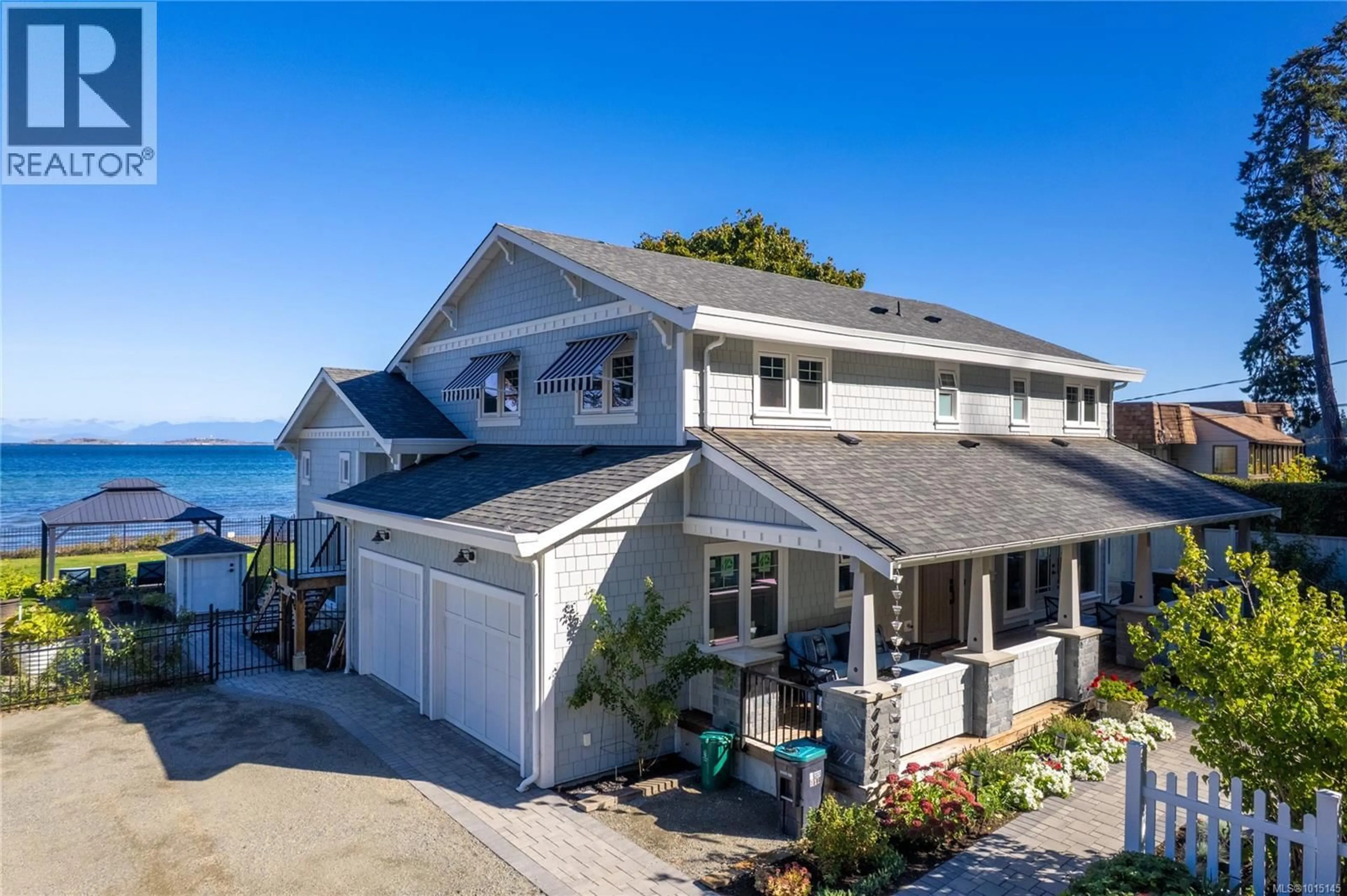 A pic from outside/outdoor area/front of a property/back of a property/a pic from drone, water/lake/river/ocean view for 7694 LANTZVILLE ROAD, Lantzville British Columbia V0R2H0