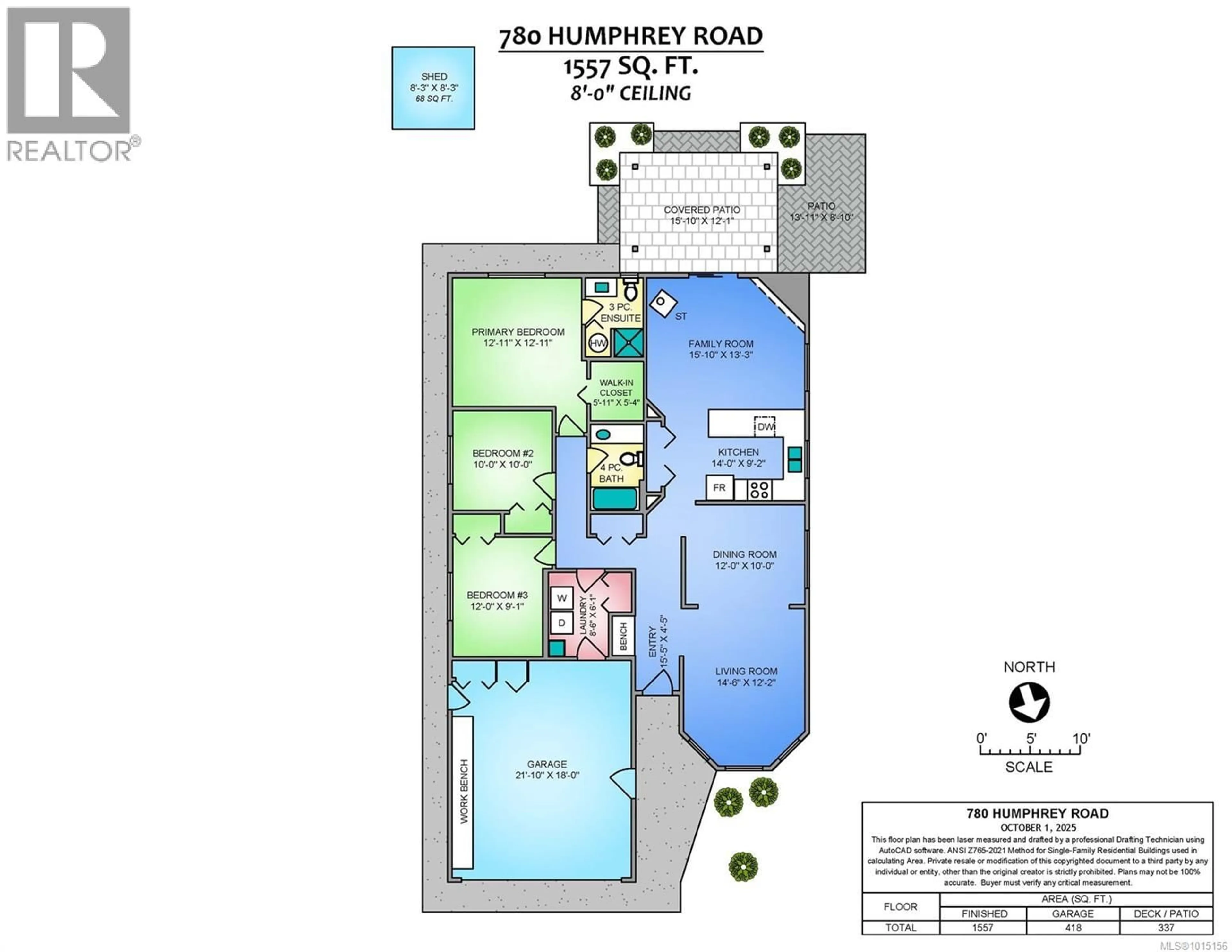 Floor plan for 780 HUMPHREY ROAD, Parksville British Columbia V9P1C8