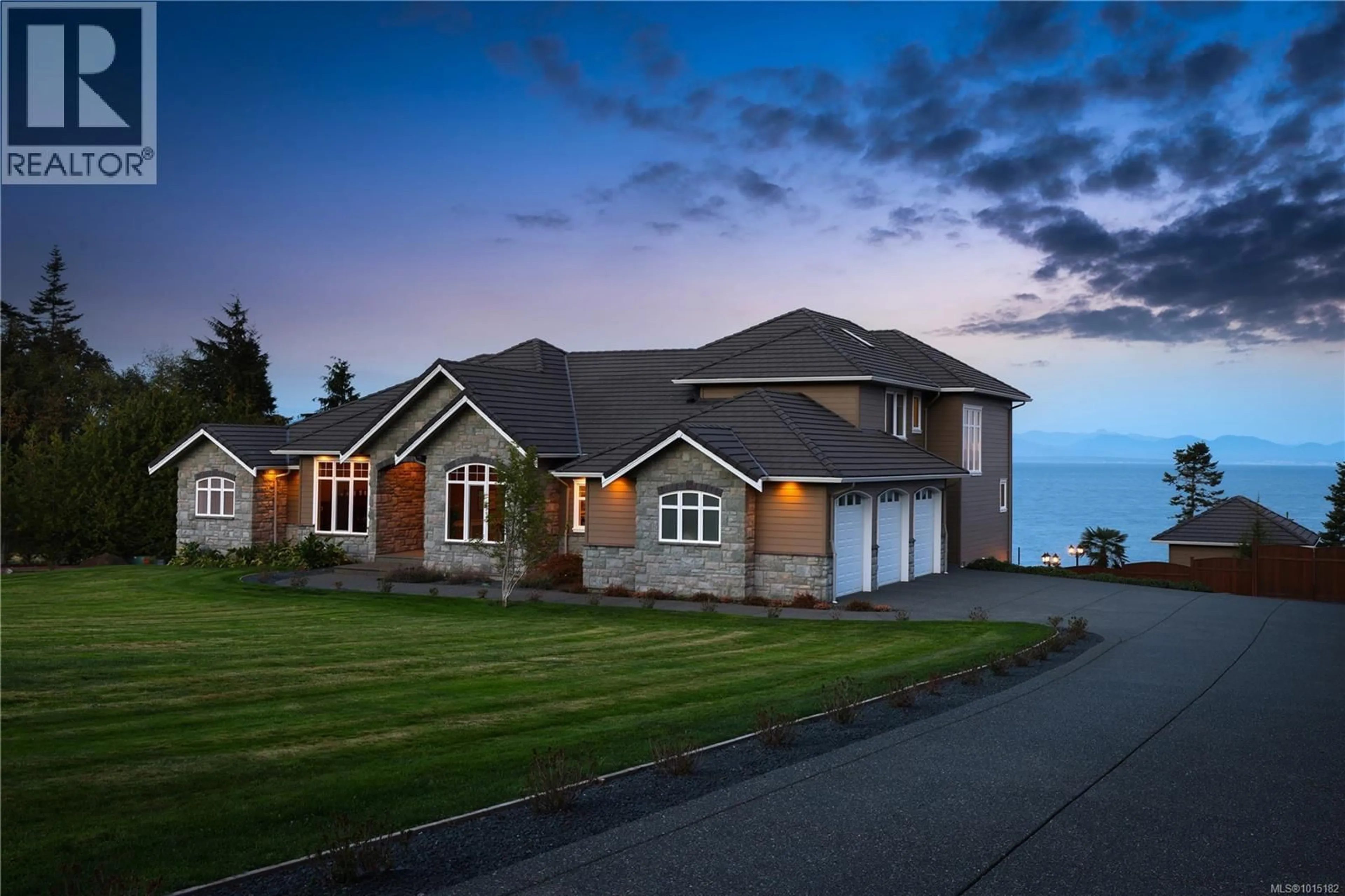 Home with brick exterior material, water/lake/river/ocean view for 6480 EAGLES DRIVE, Courtenay British Columbia V9J1V3