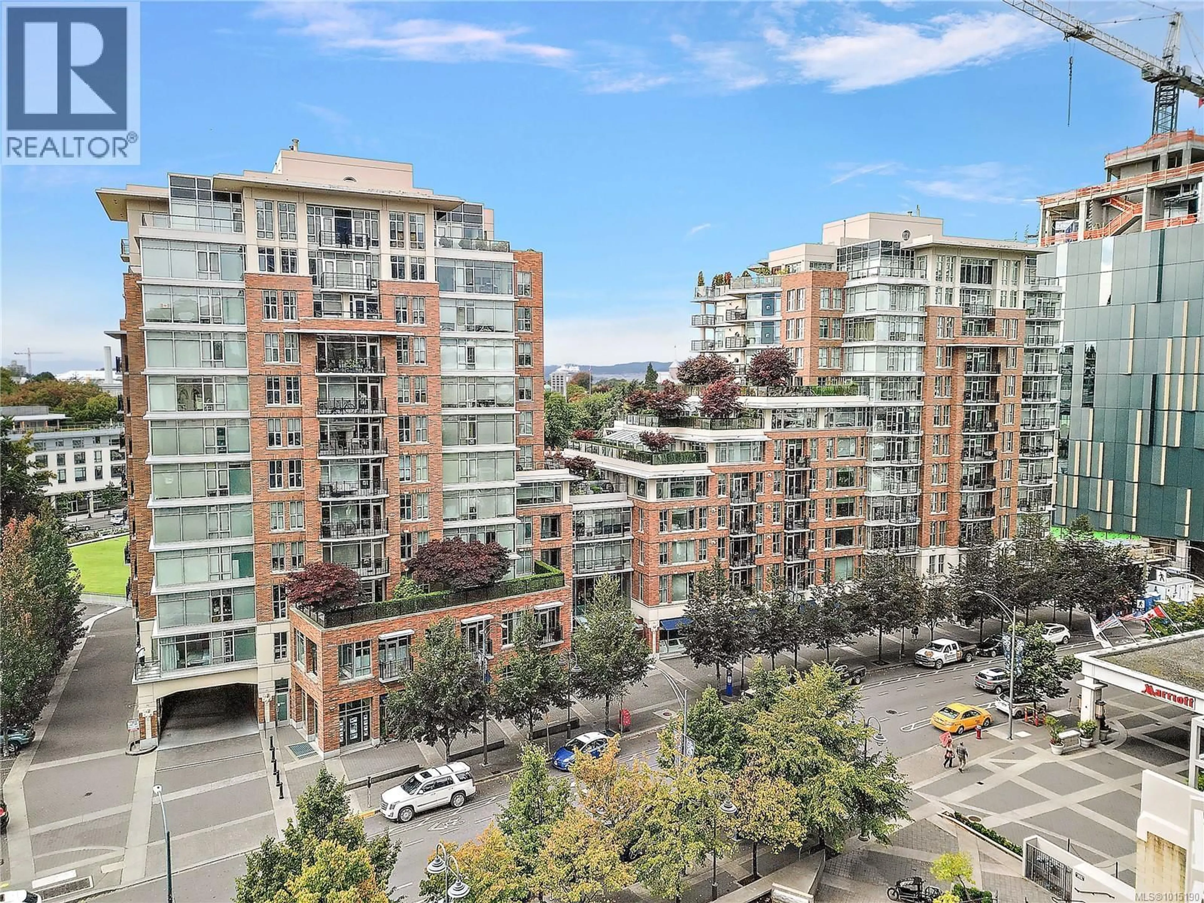 A pic from outside/outdoor area/front of a property/back of a property/a pic from drone, city buildings view from balcony for S204 - 737 HUMBOLDT STREET, Victoria British Columbia V8W1B1